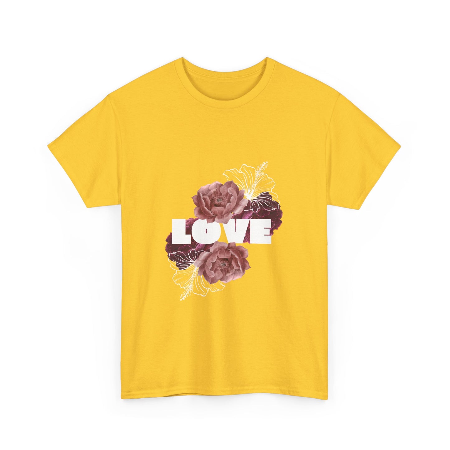 Floral Love Unisex Heavy Cotton Tee - Perfect for Gifts & Occasions