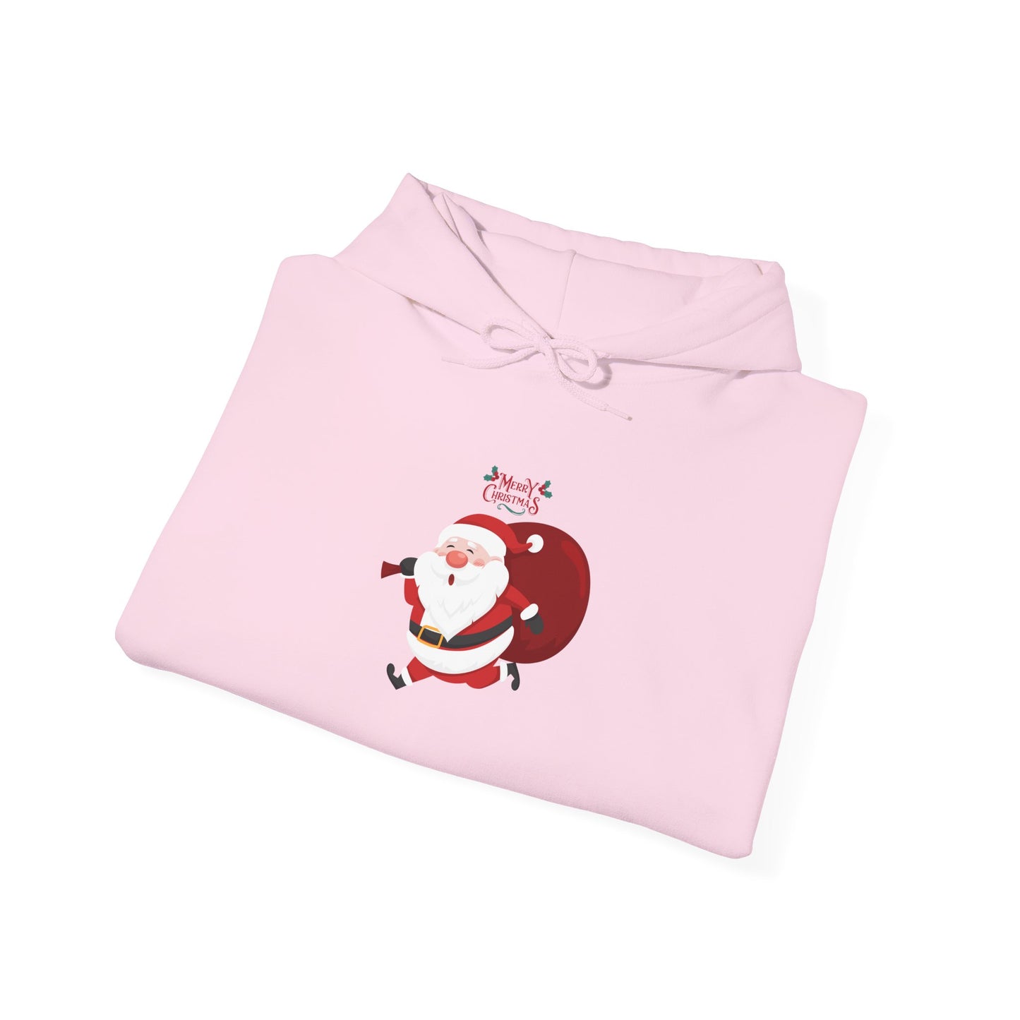 Santa Running Hoodie - Unisex Heavy Blend Sweatshirt for Holiday Cheer