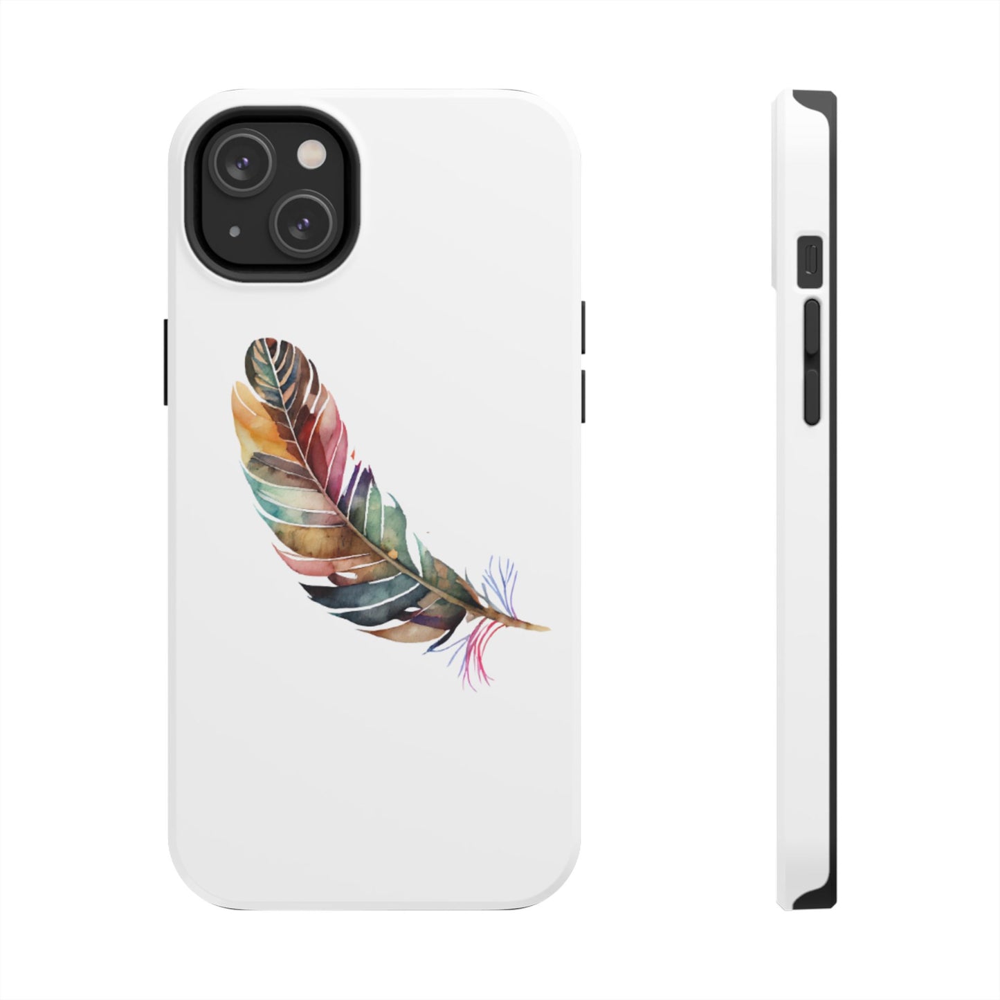 Bohemian Feather Tough Phone Case - Durable Protection with a Stylish Design