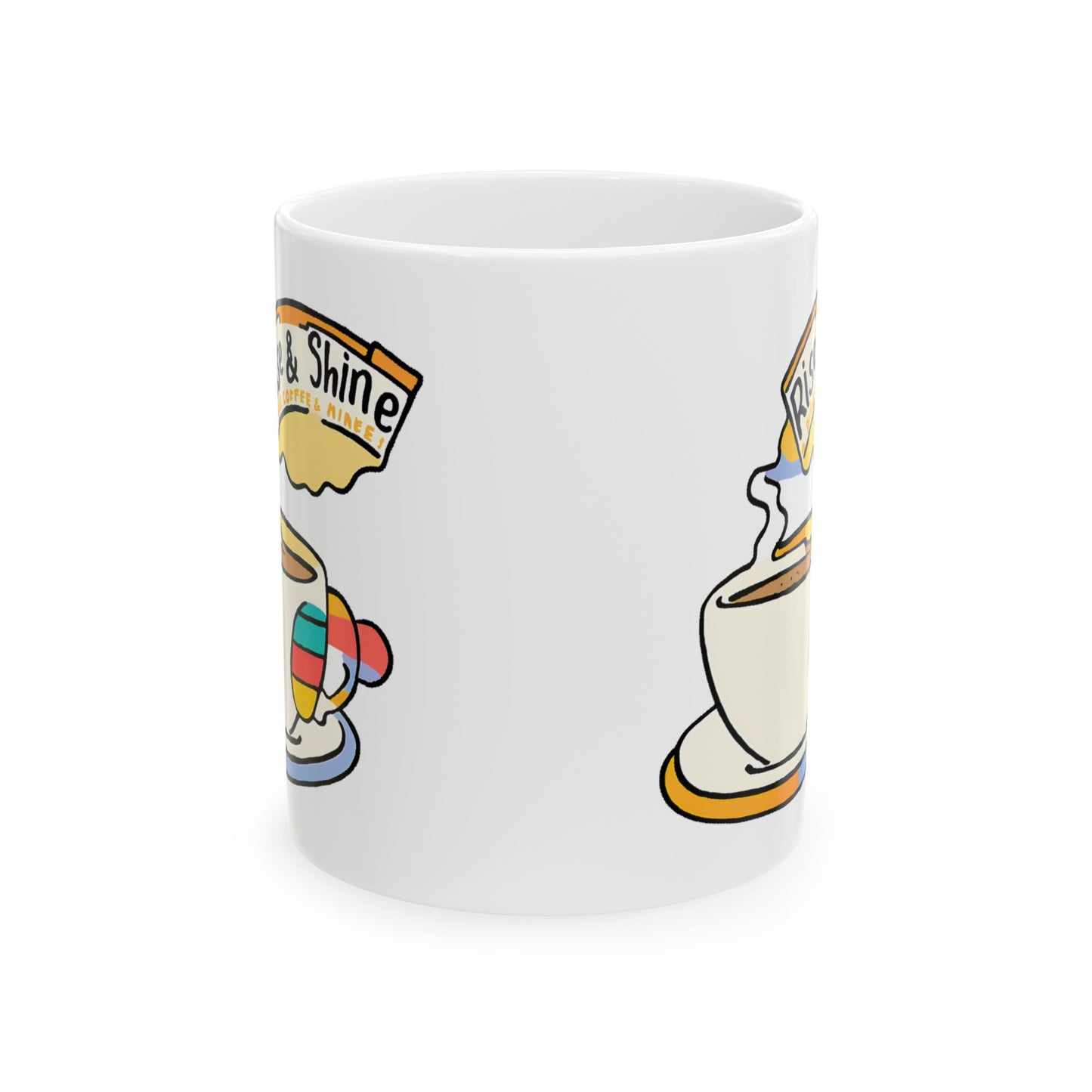 Cheerful Morning Coffee Mug - 11oz & 15oz, Perfect for Daily Inspiration