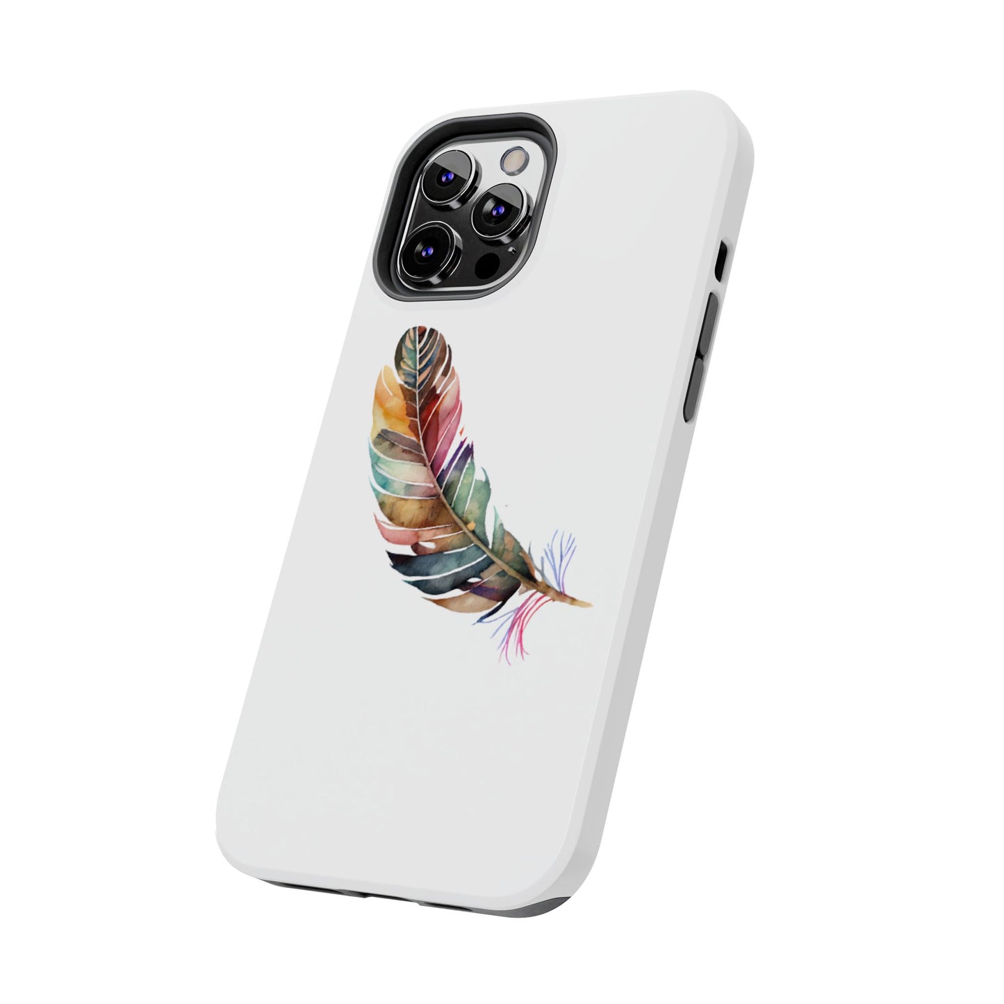 Bohemian Feather Tough Phone Case - Durable Protection with a Stylish Design