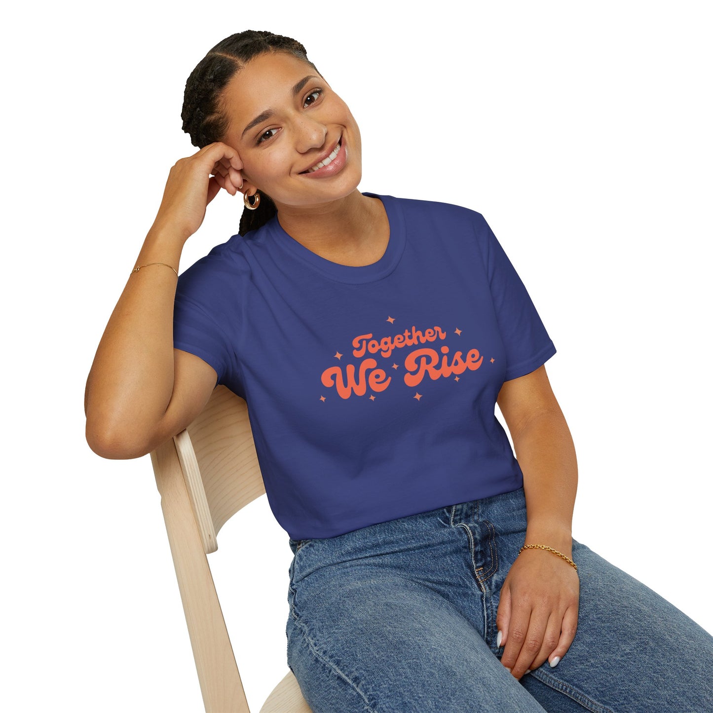 Together We Rise Unisex Softstyle T-Shirt - Positive Vibes, Empowerment Apparel