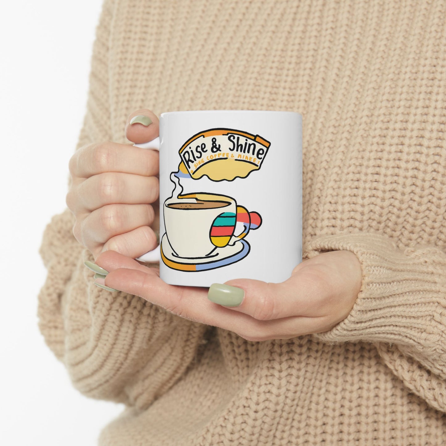 Cheerful Morning Coffee Mug - 11oz & 15oz, Perfect for Daily Inspiration