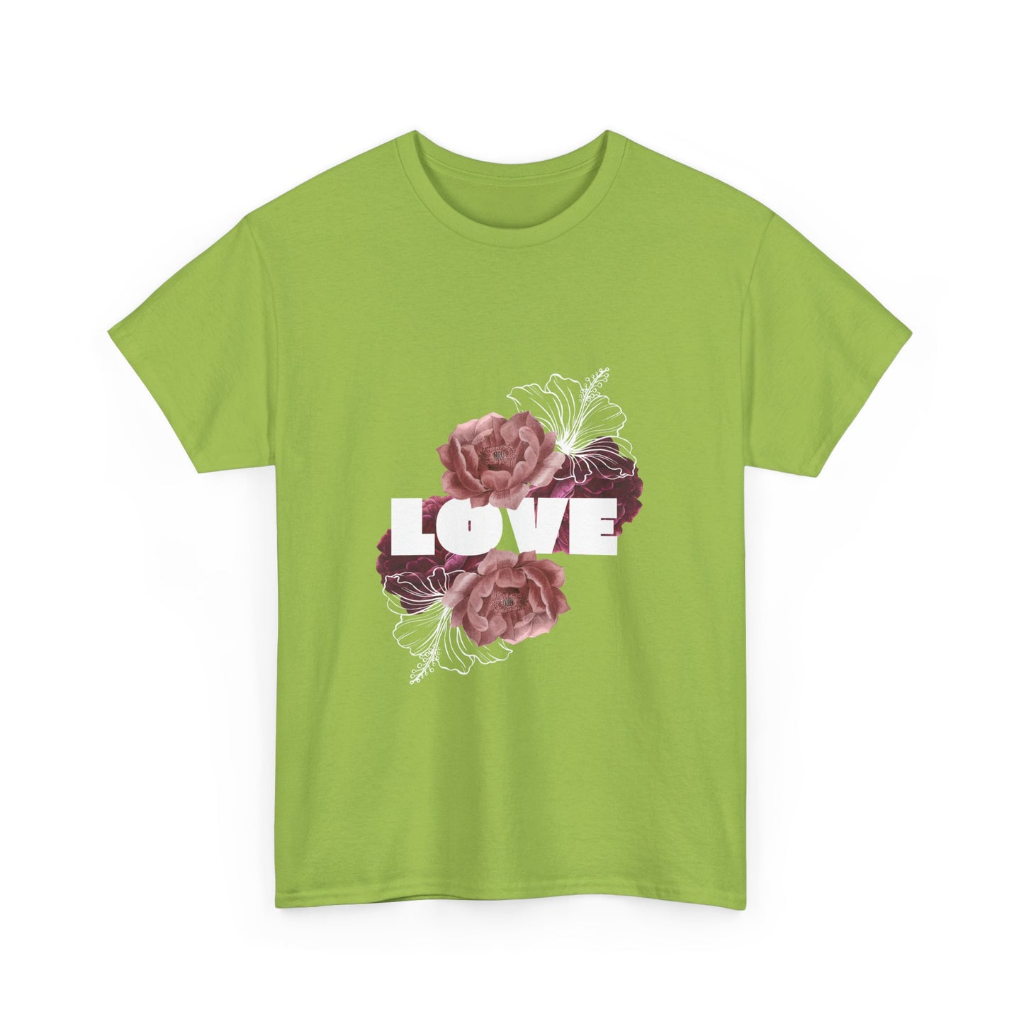 Floral Love Unisex Heavy Cotton Tee - Perfect for Gifts & Occasions