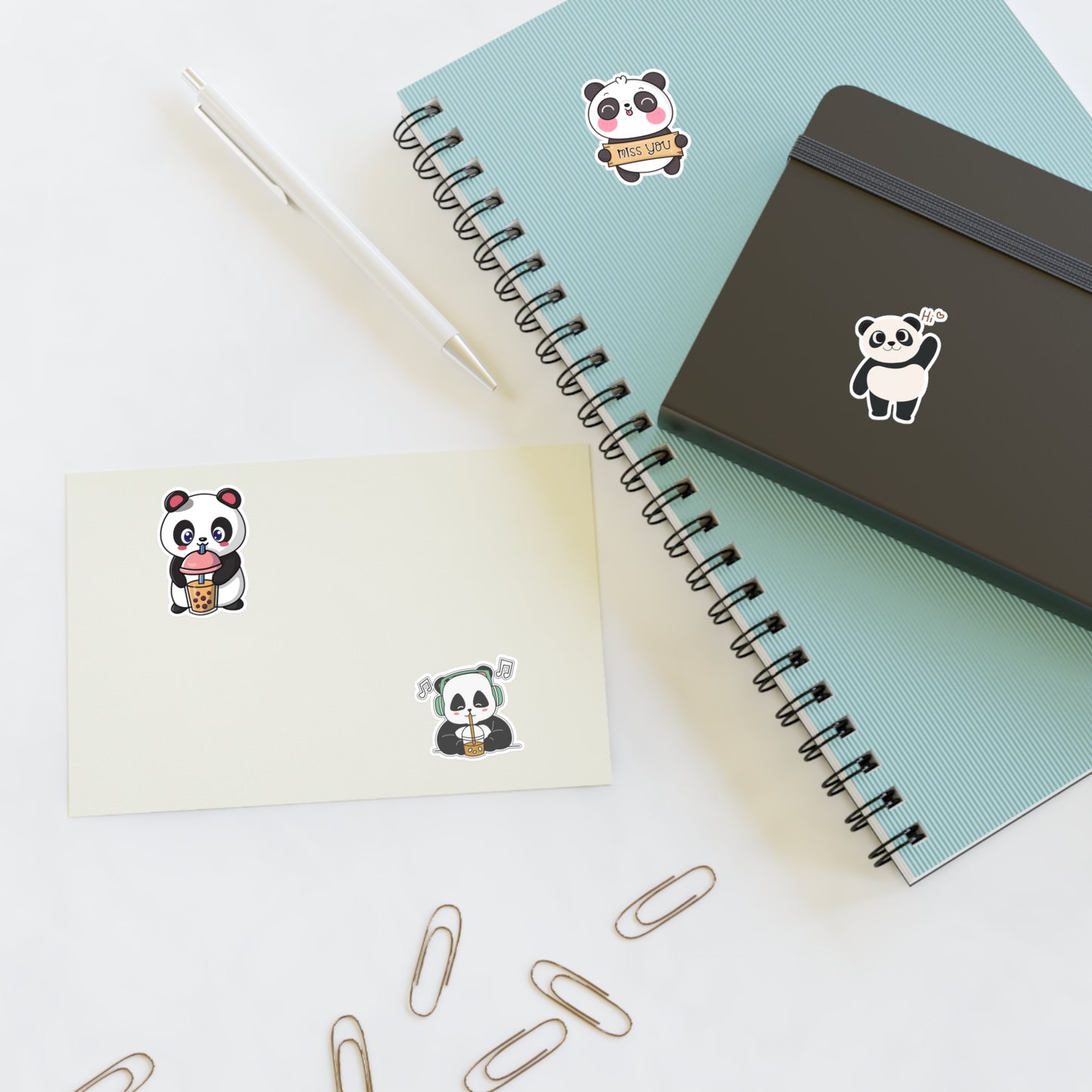 Cute Panda Sticker Sheets - Fun & Whimsical Designs for Scrapbooking and Gifting