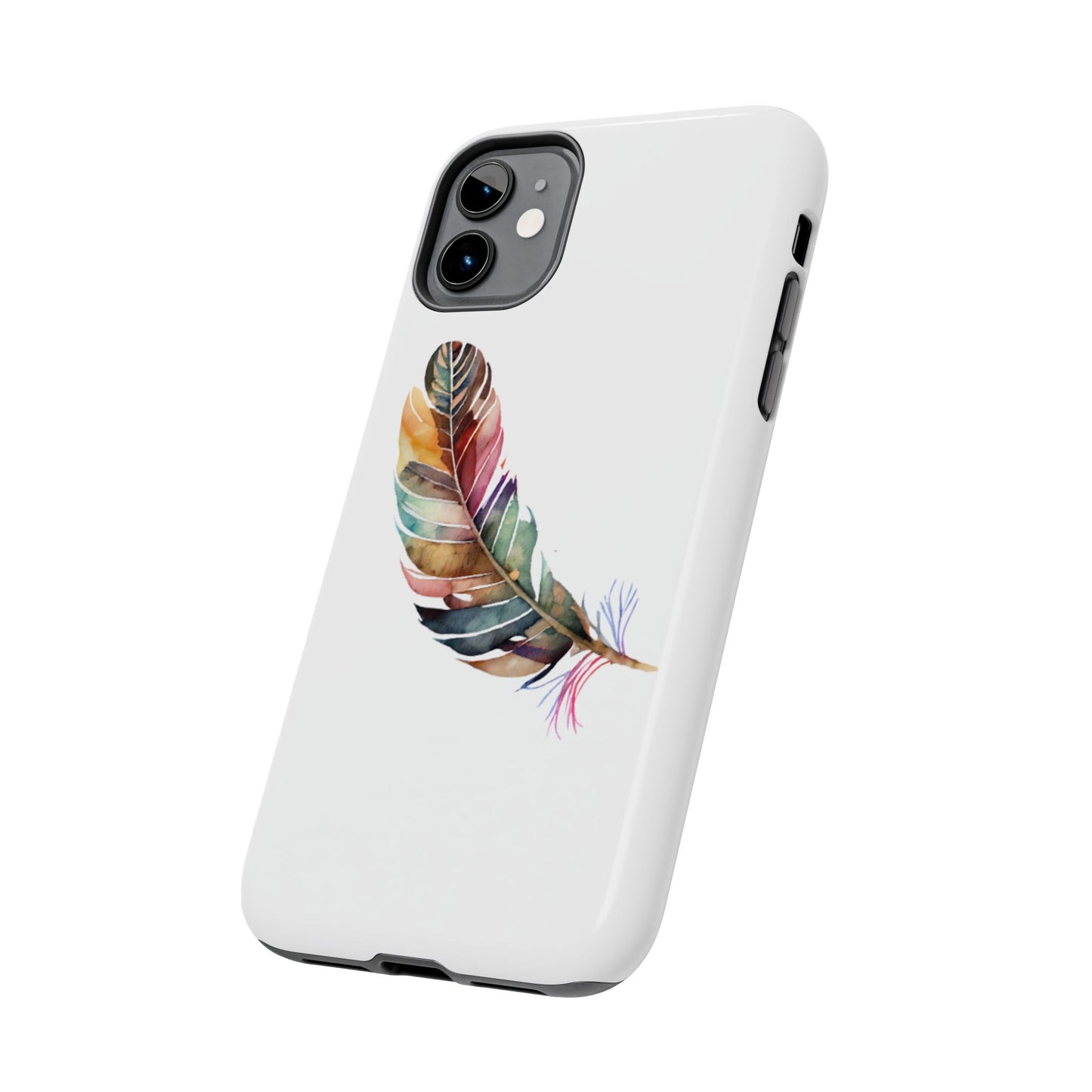 Bohemian Feather Tough Phone Case - Durable Protection with a Stylish Design