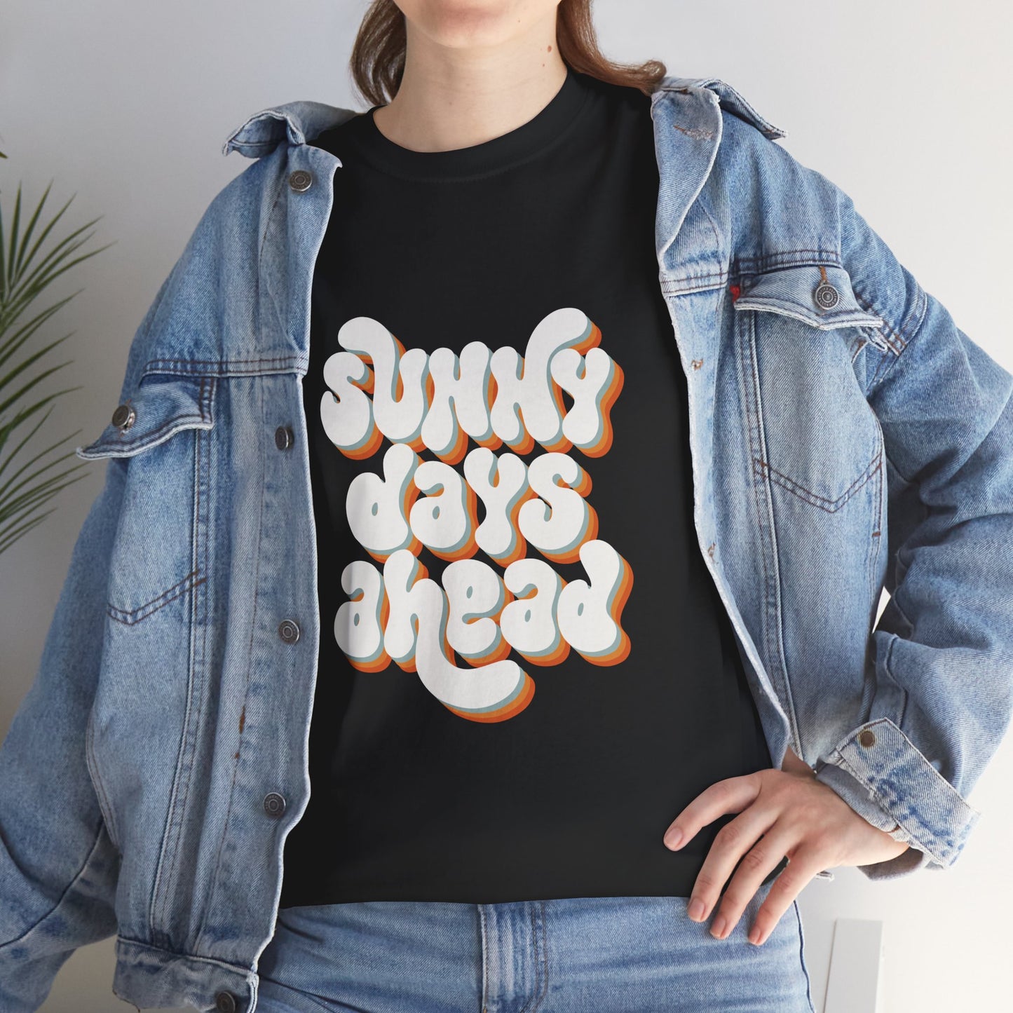 Motivational Unisex Heavy Cotton Tee - "Sunny Days Ahead"