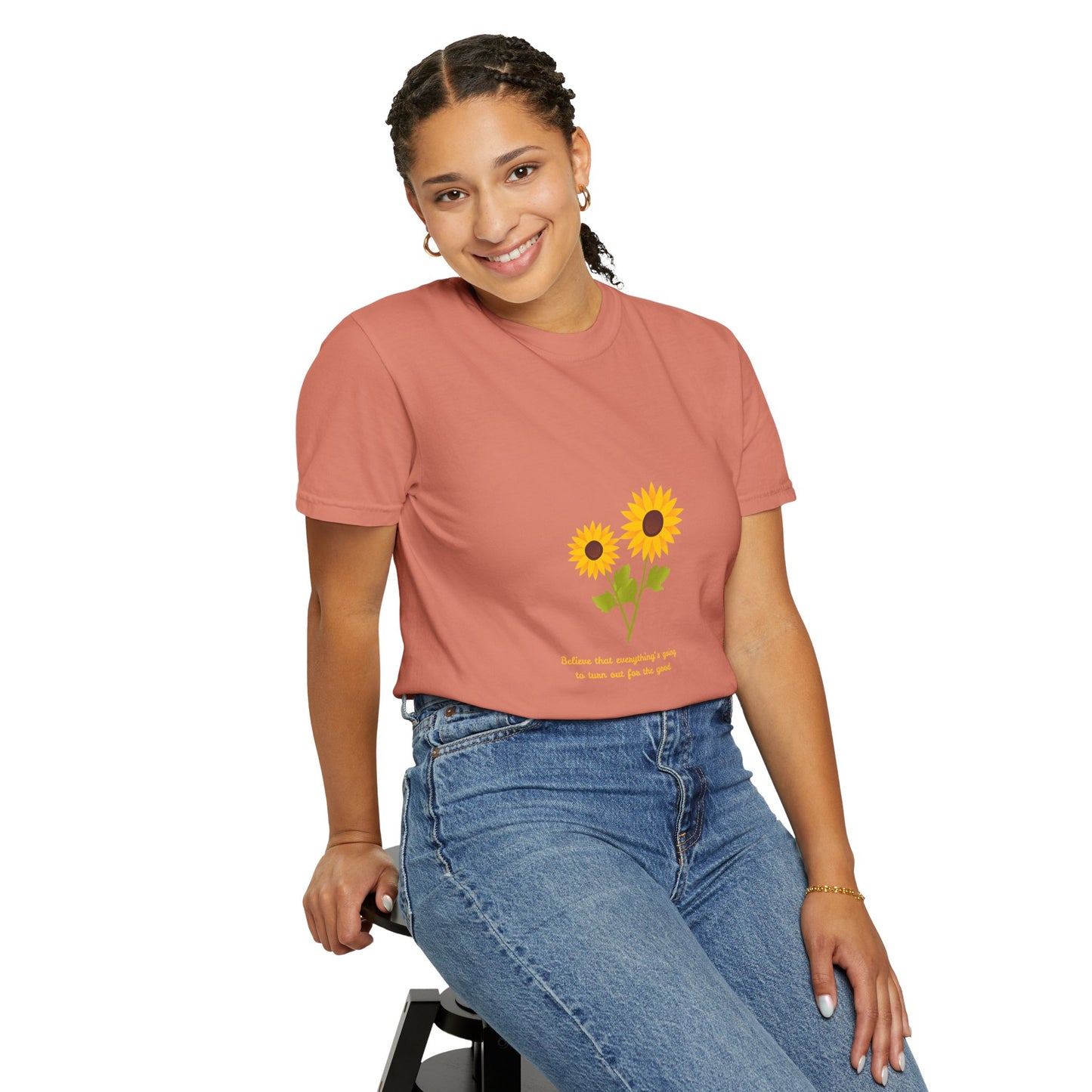 Sunflower Inspirational T-Shirt - Believe in Goodness