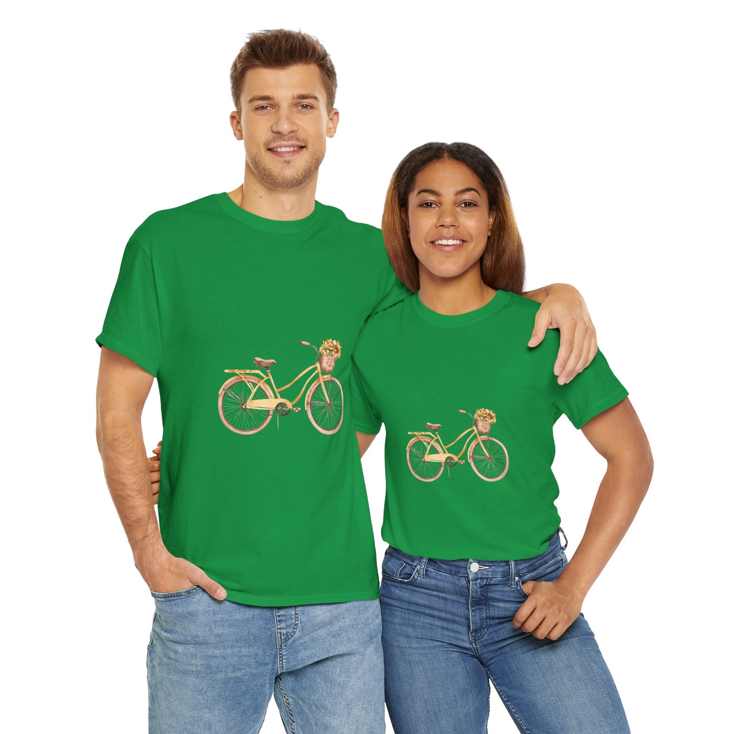 Charming Bicycle Graphic Unisex Heavy Cotton Tee