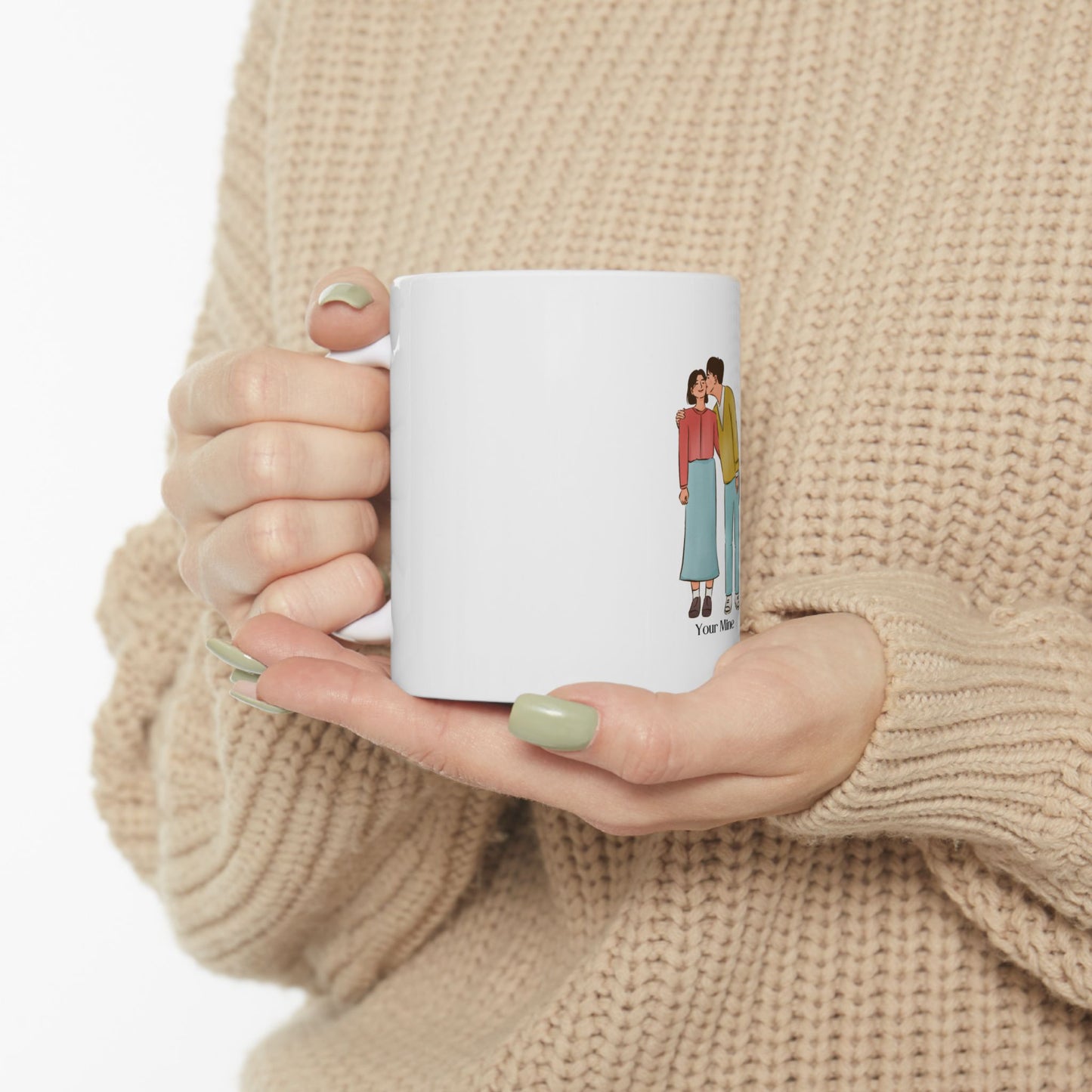 Personalized Love Ceramic Mug - "Your Mine" Design