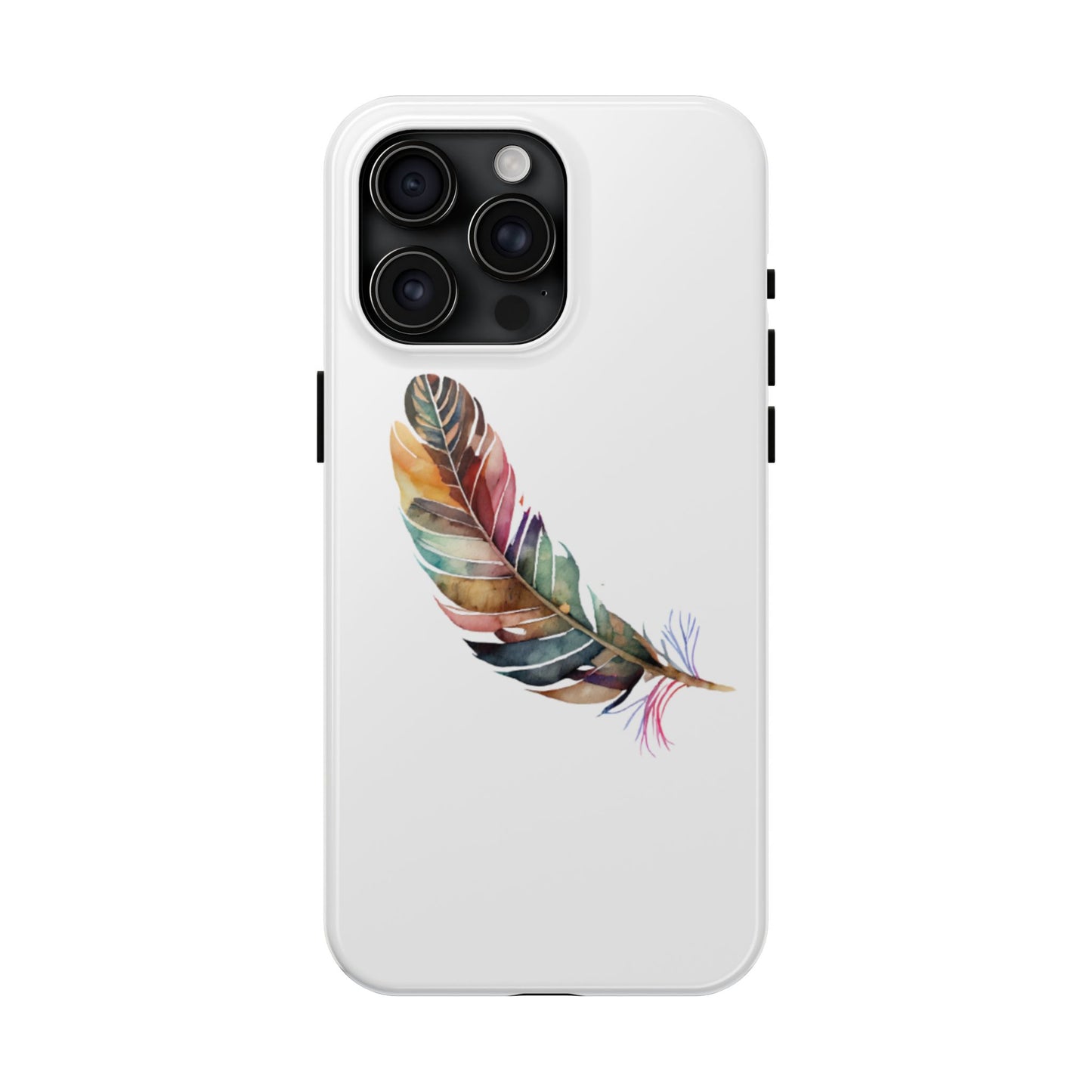 Bohemian Feather Tough Phone Case - Durable Protection with a Stylish Design