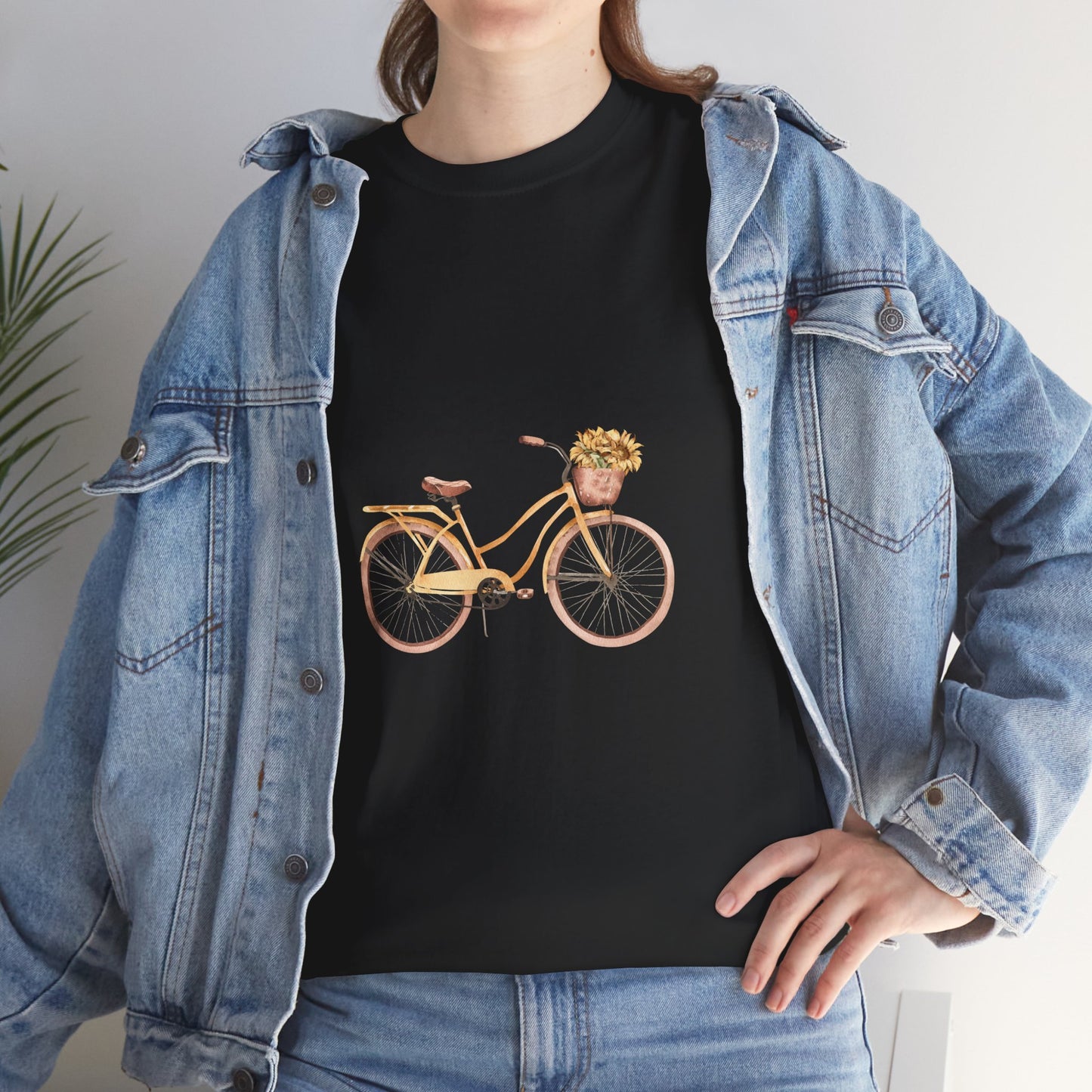 Charming Bicycle Graphic Unisex Heavy Cotton Tee