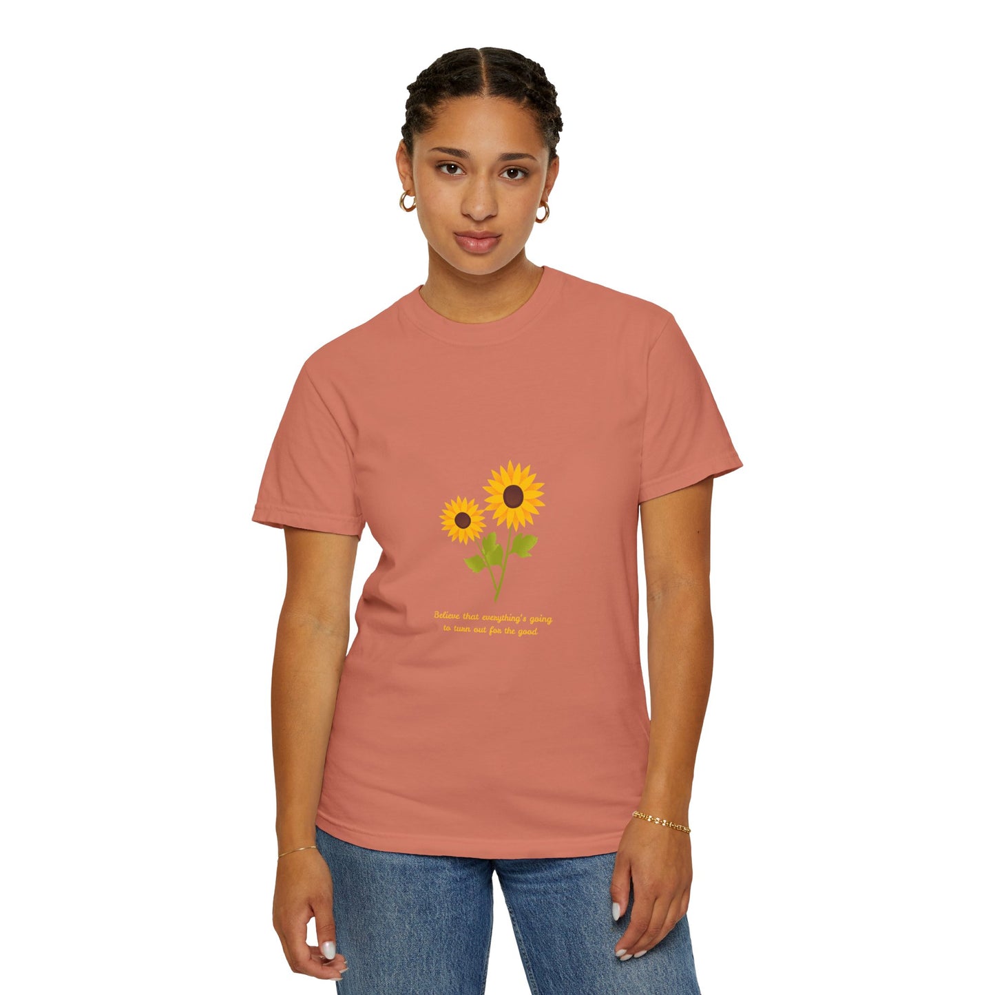 Sunflower Inspirational T-Shirt - Believe in Goodness