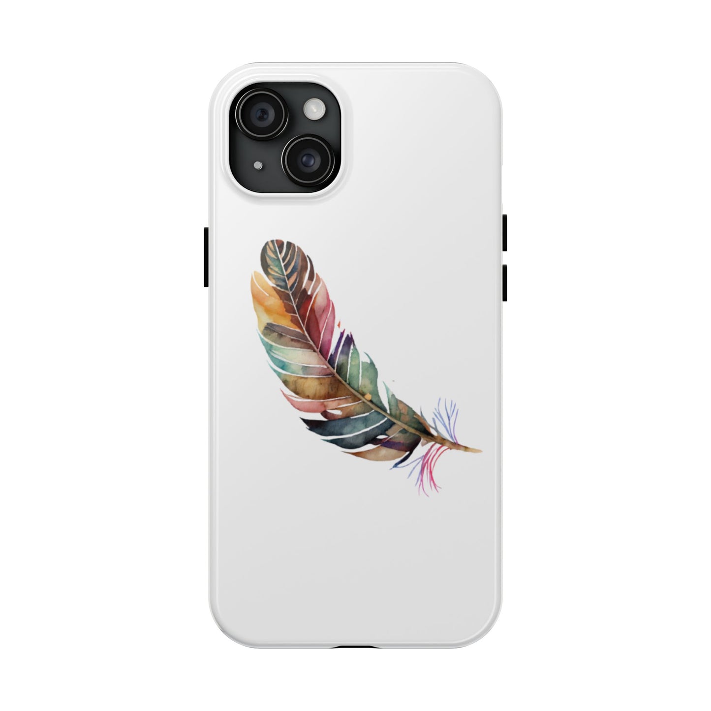 Bohemian Feather Tough Phone Case - Durable Protection with a Stylish Design