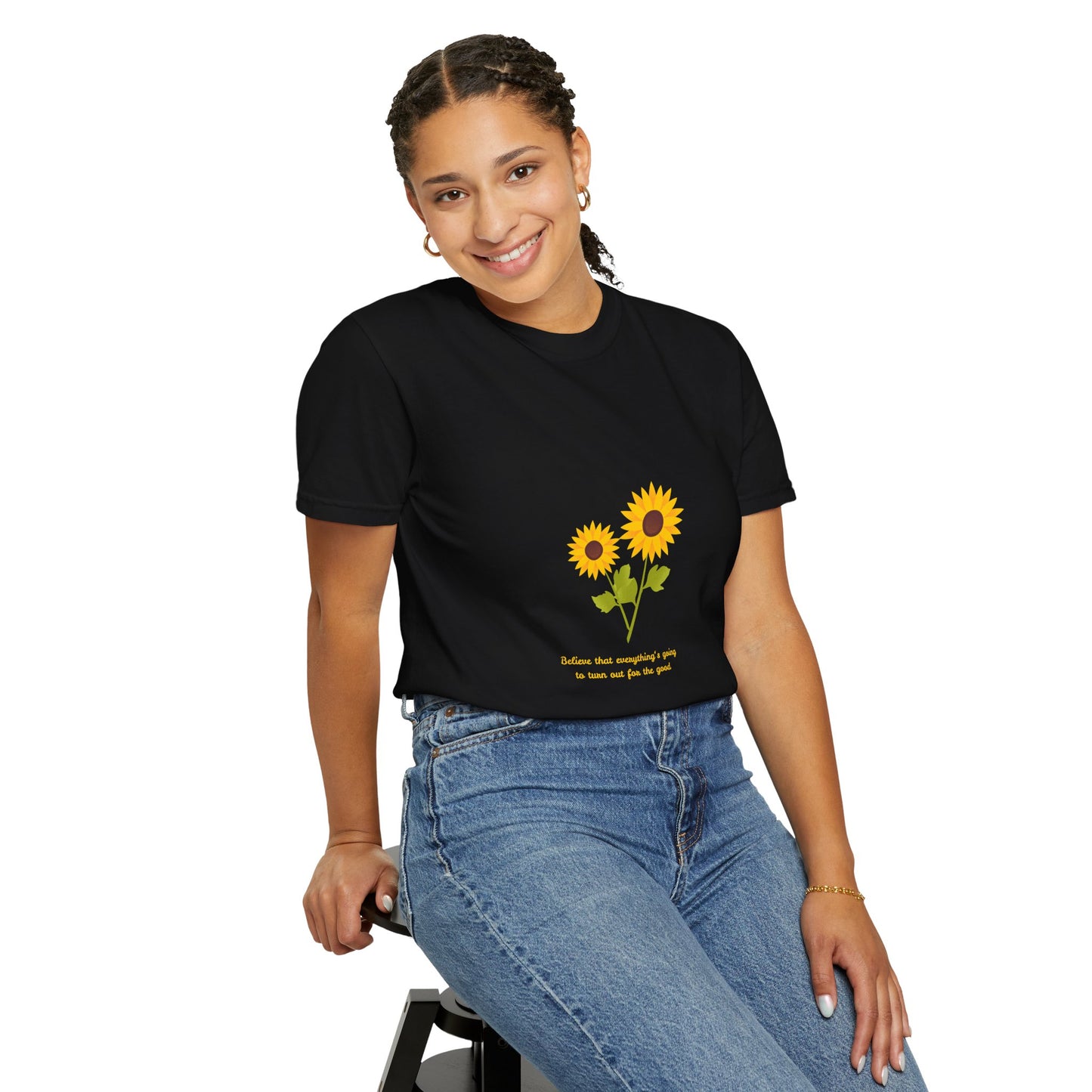 Sunflower Inspirational T-Shirt - Believe in Goodness