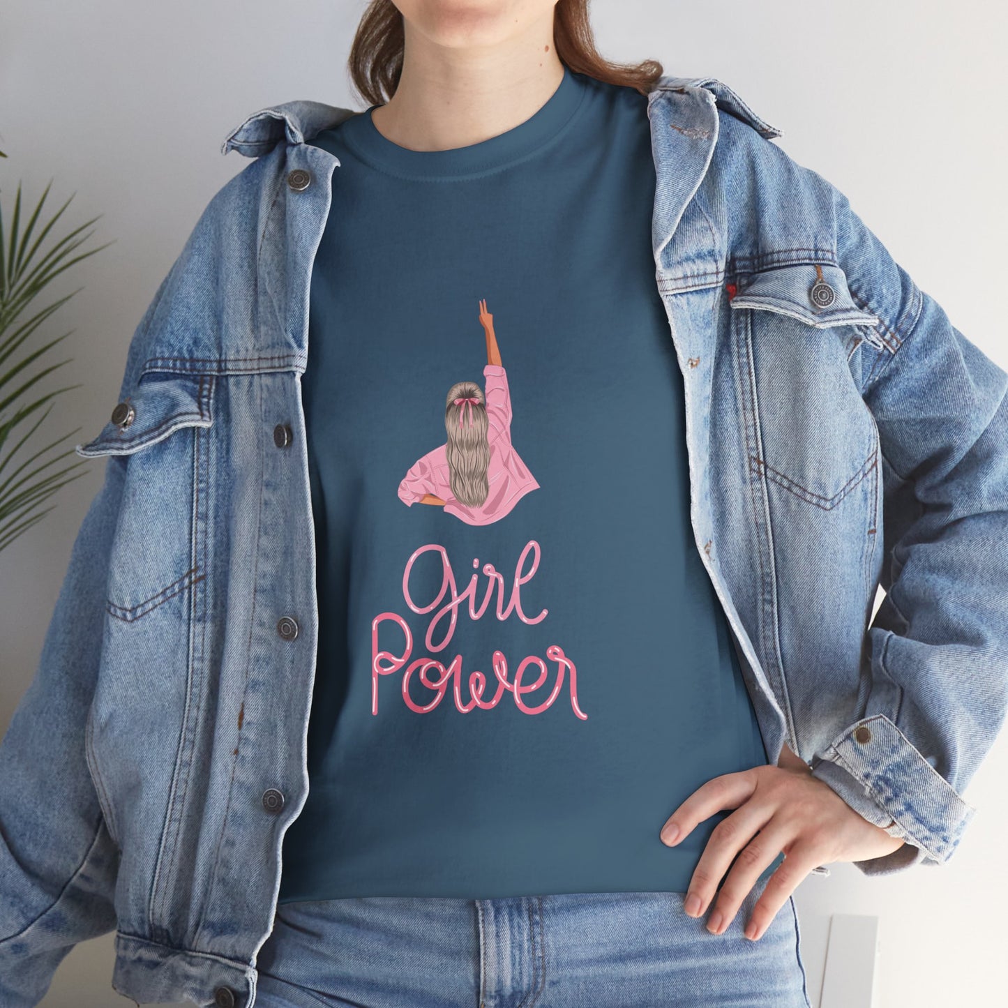 Girl Power Women Heavy Cotton Tee - Empowerment Shirt for Women