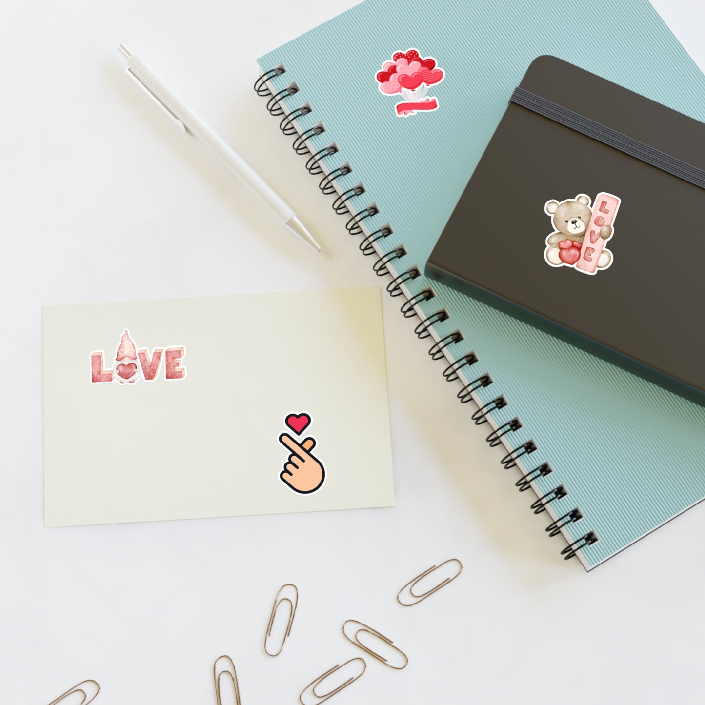 Cute Love-Themed Sticker Sheets for Crafts & Personalization