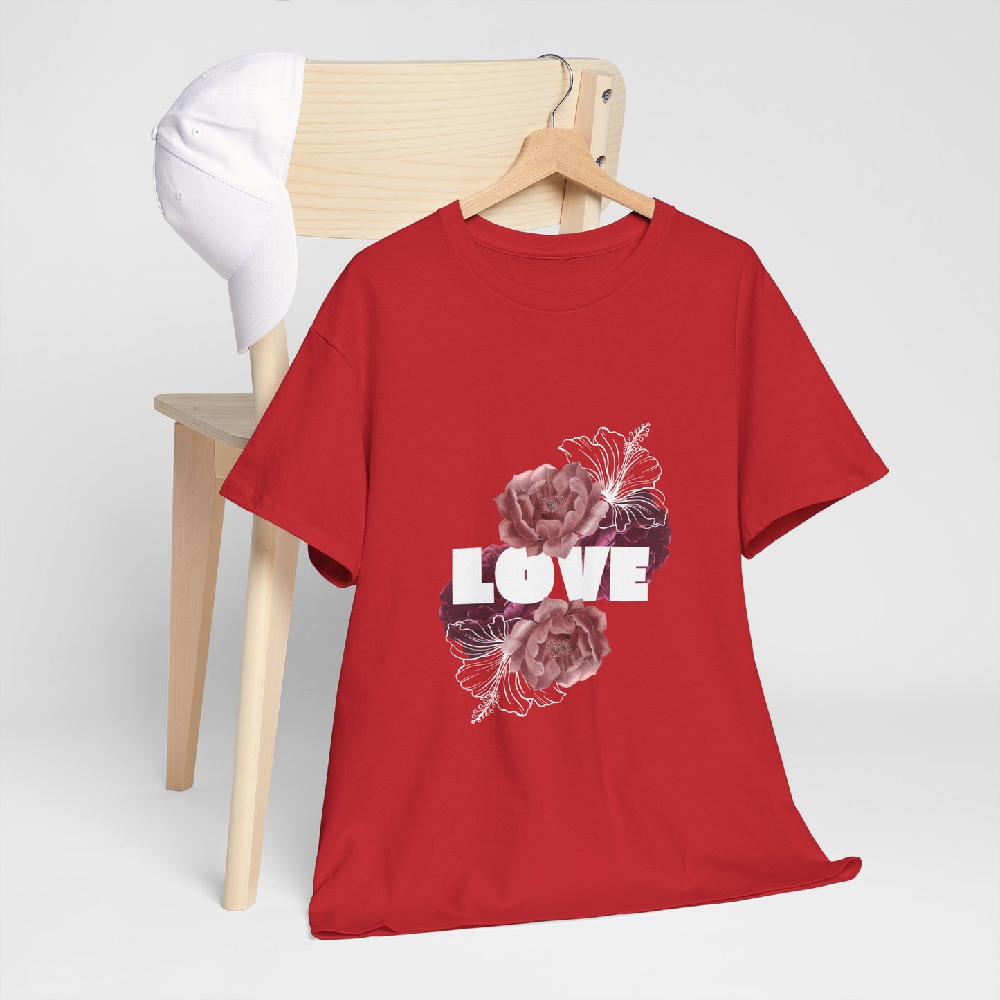 Floral Love Unisex Heavy Cotton Tee - Perfect for Gifts & Occasions