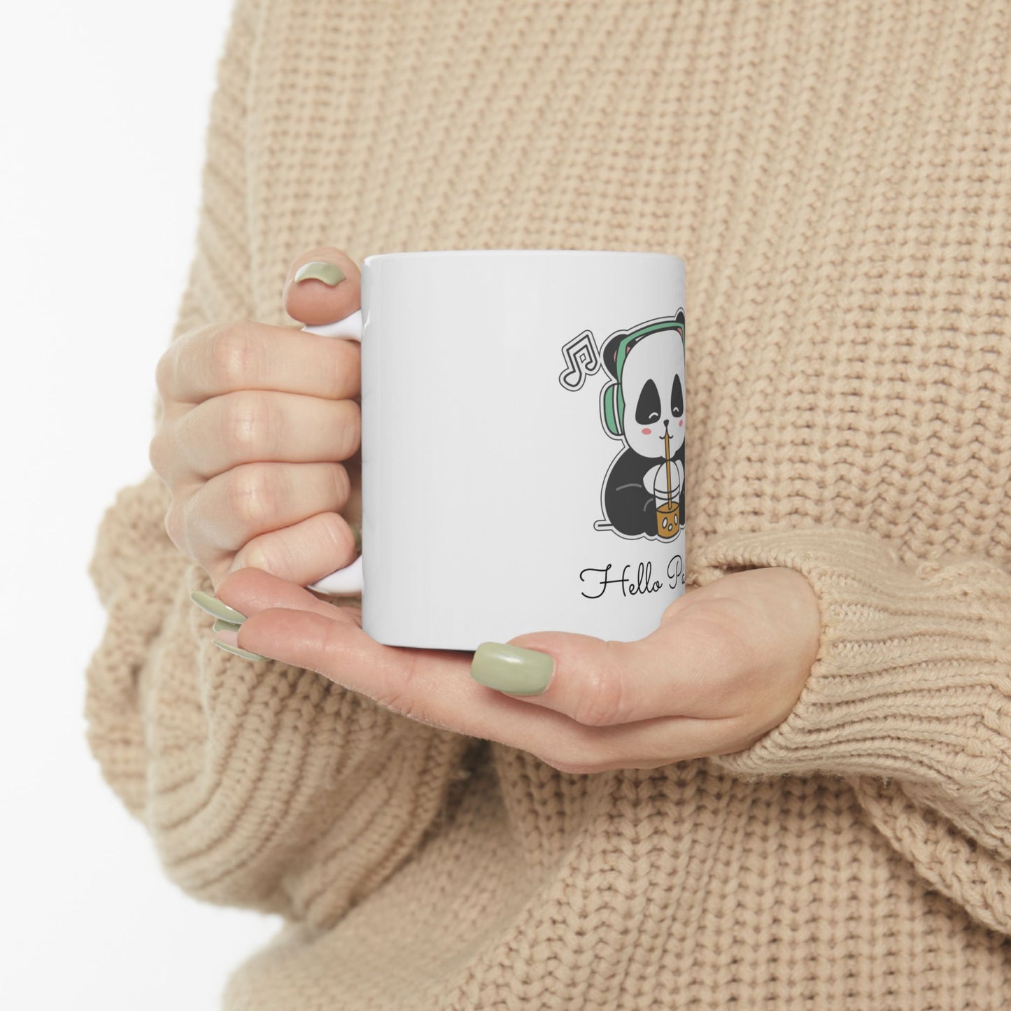 Hello Panda Ceramic Mug - Cute Panda Design for Coffee Lovers