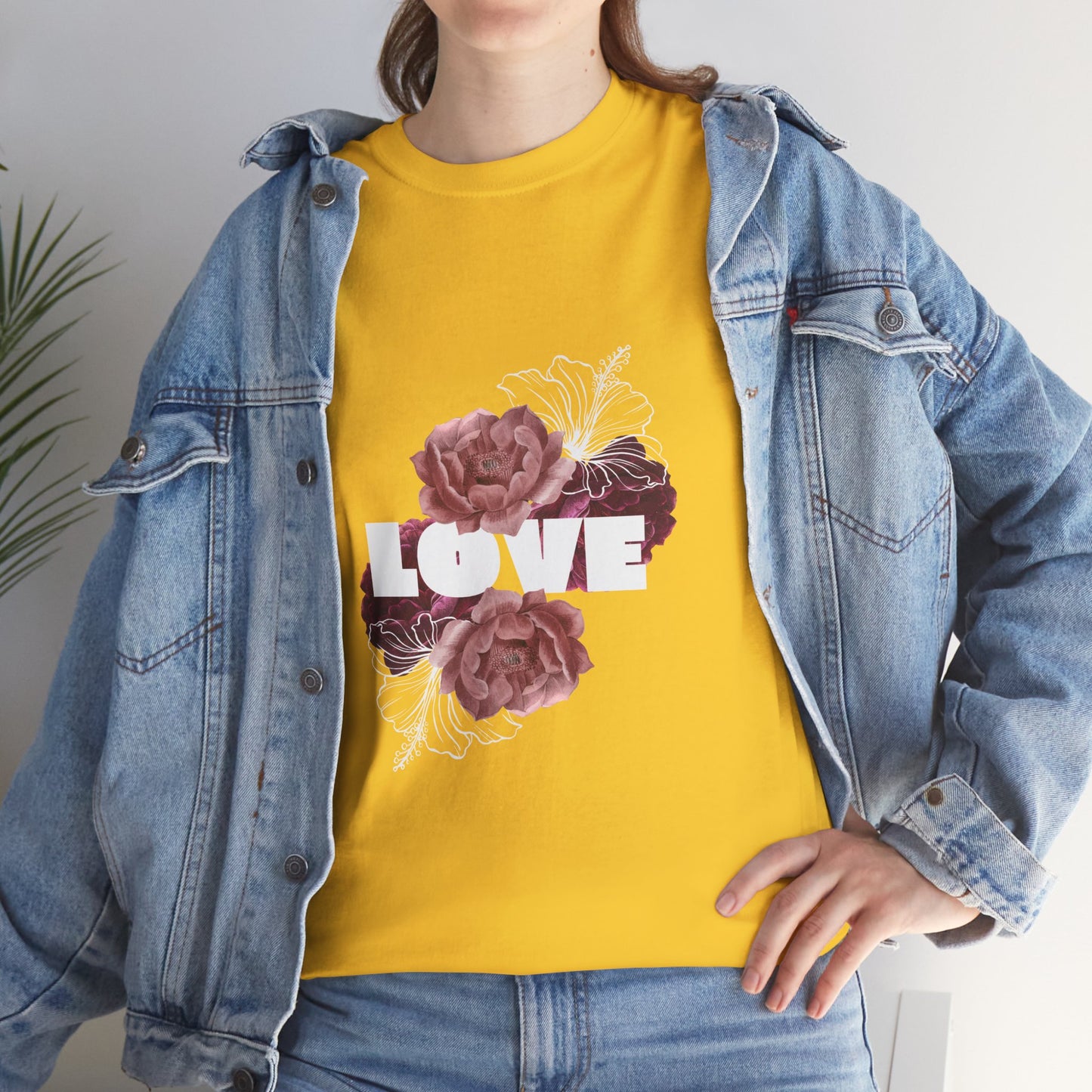 Floral Love Unisex Heavy Cotton Tee - Perfect for Gifts & Occasions