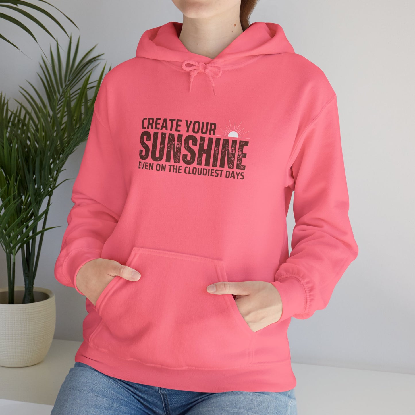 Motivational Hoodie - 'Create Your Sunshine' Unisex Heavy Blend Sweatshirt