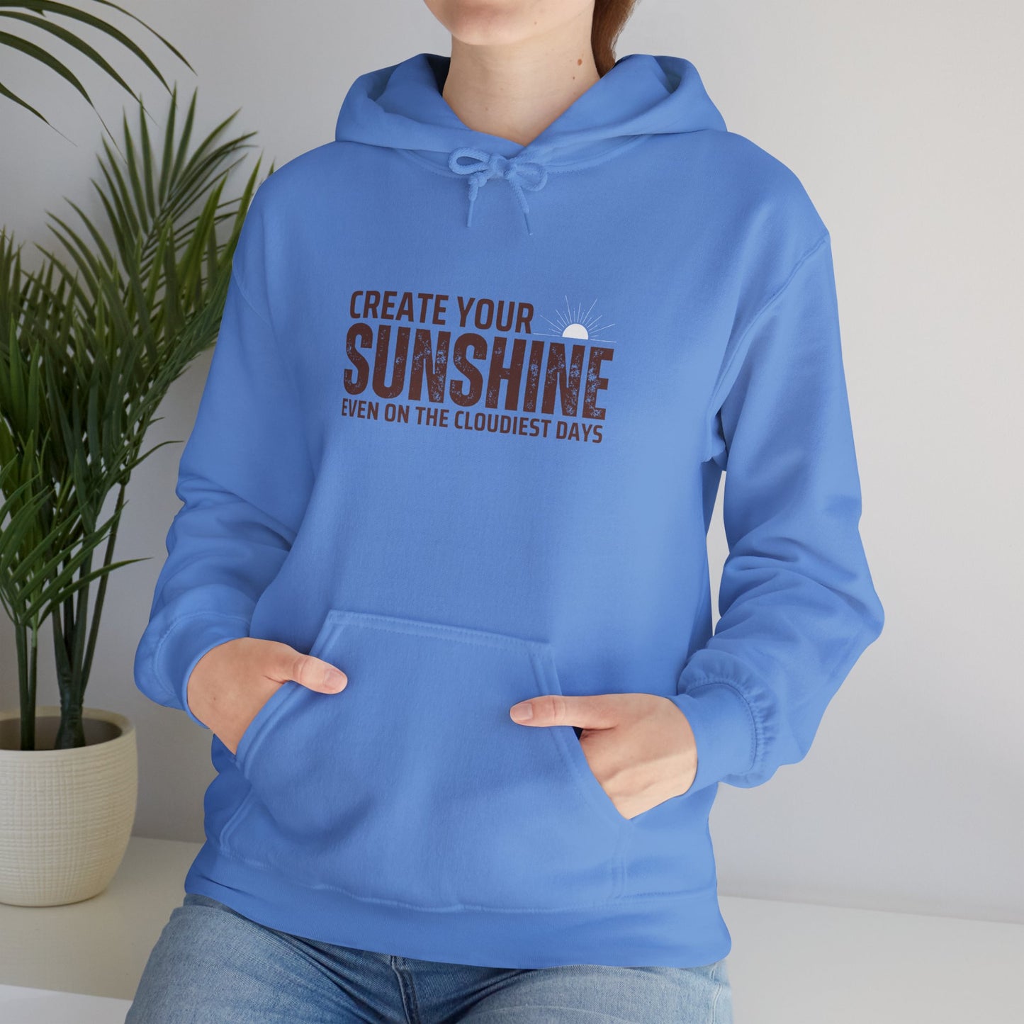 Motivational Hoodie - 'Create Your Sunshine' Unisex Heavy Blend Sweatshirt