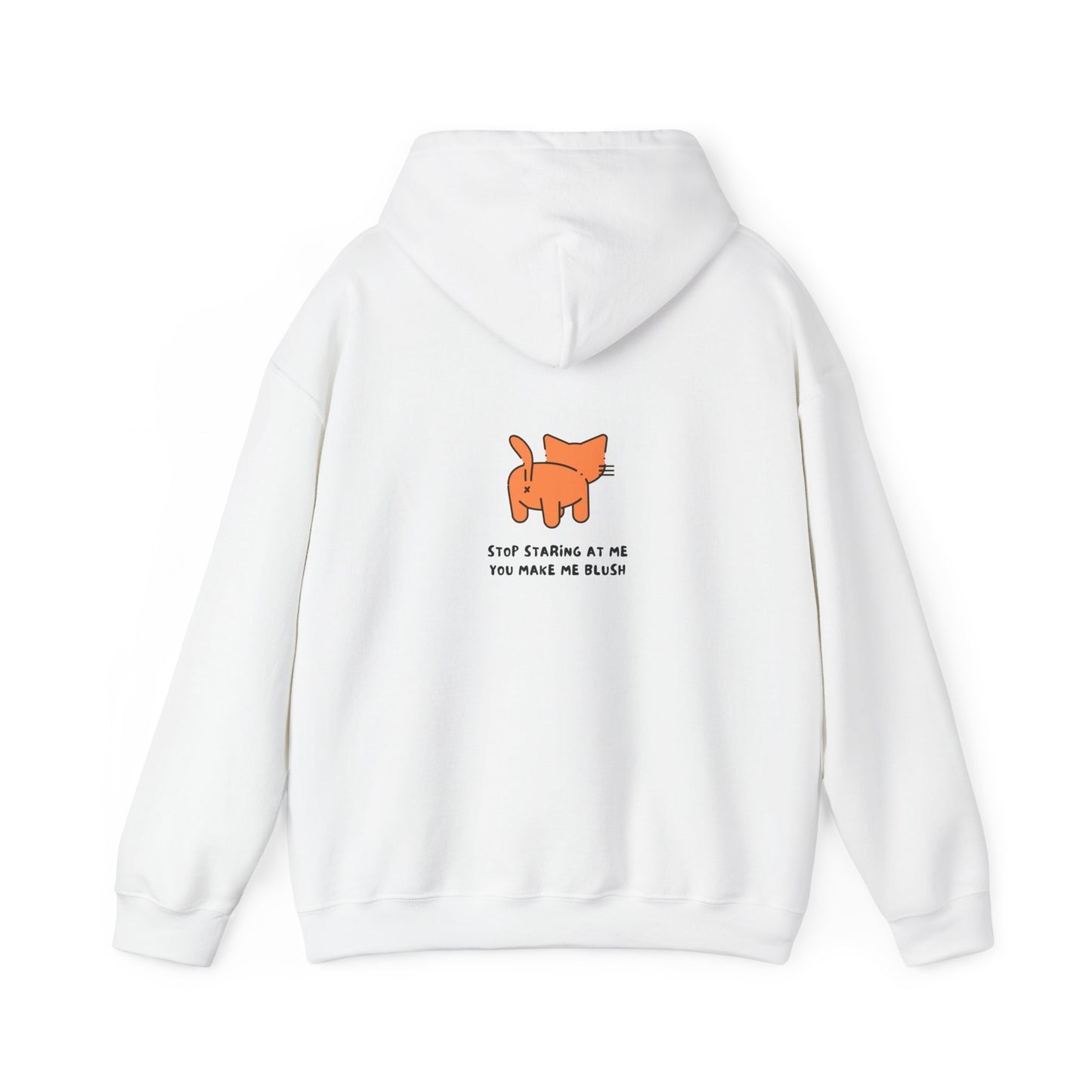 Cute Cat Illustration Unisex Hoodie - 'Stop Staring at Me'