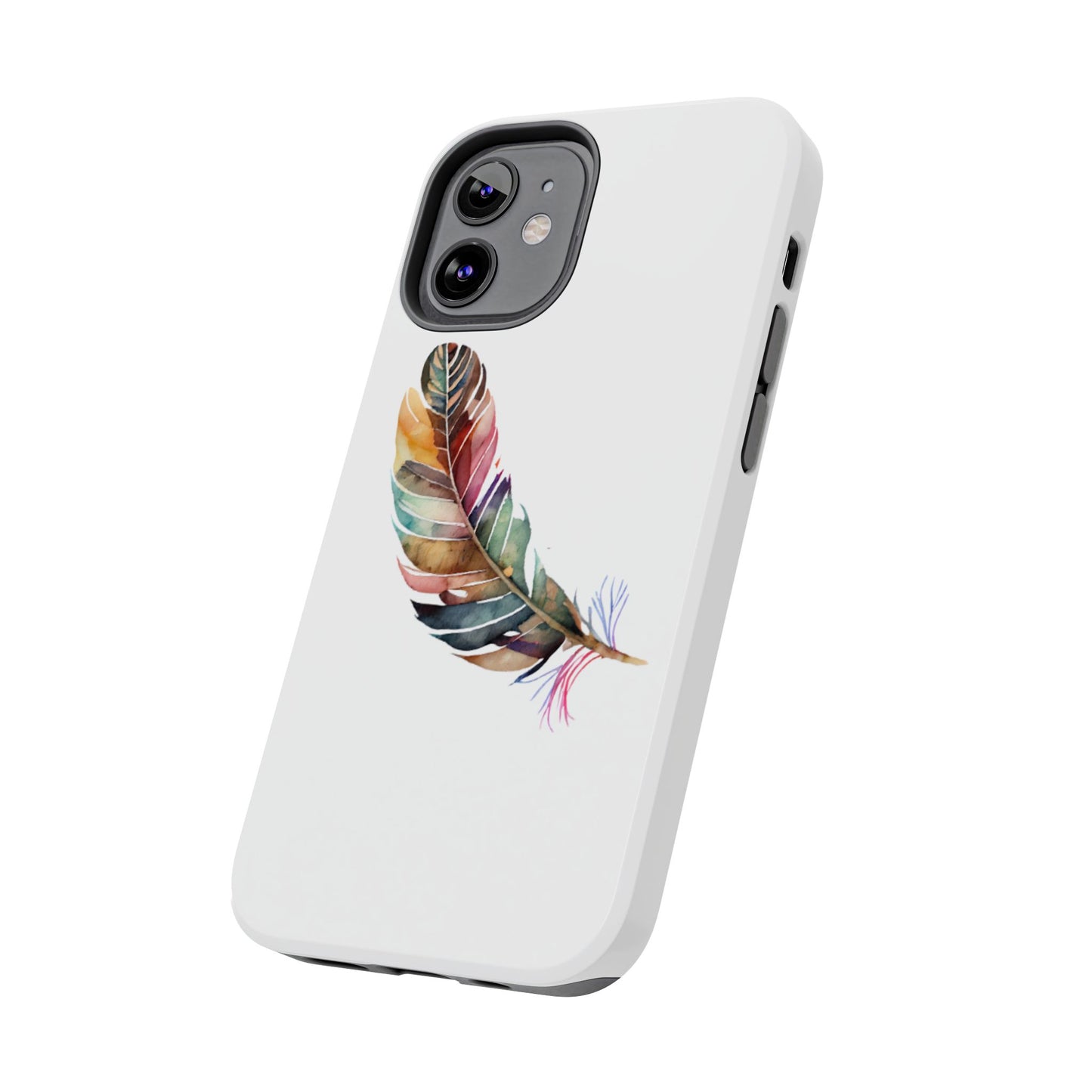 Bohemian Feather Tough Phone Case - Durable Protection with a Stylish Design