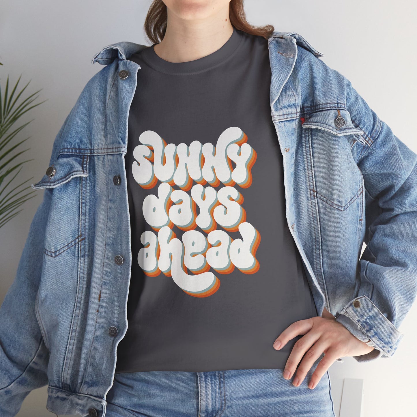 Motivational Unisex Heavy Cotton Tee - "Sunny Days Ahead"