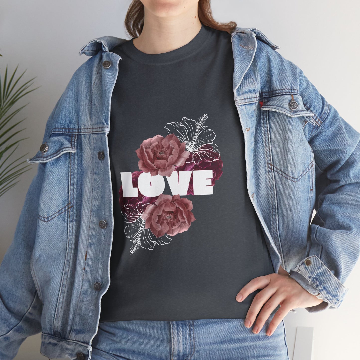 Floral Love Unisex Heavy Cotton Tee - Perfect for Gifts & Occasions