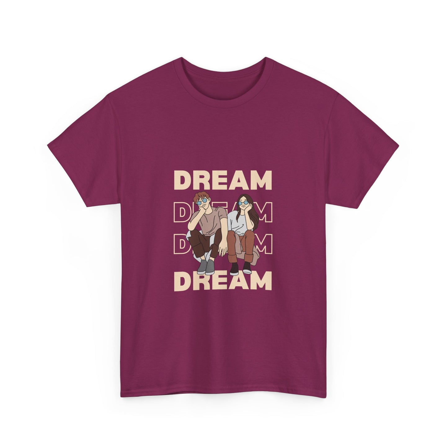 Dream Big Unisex Heavy Cotton Tee | Inspirational Graphic T-Shirt for Everyday Wear