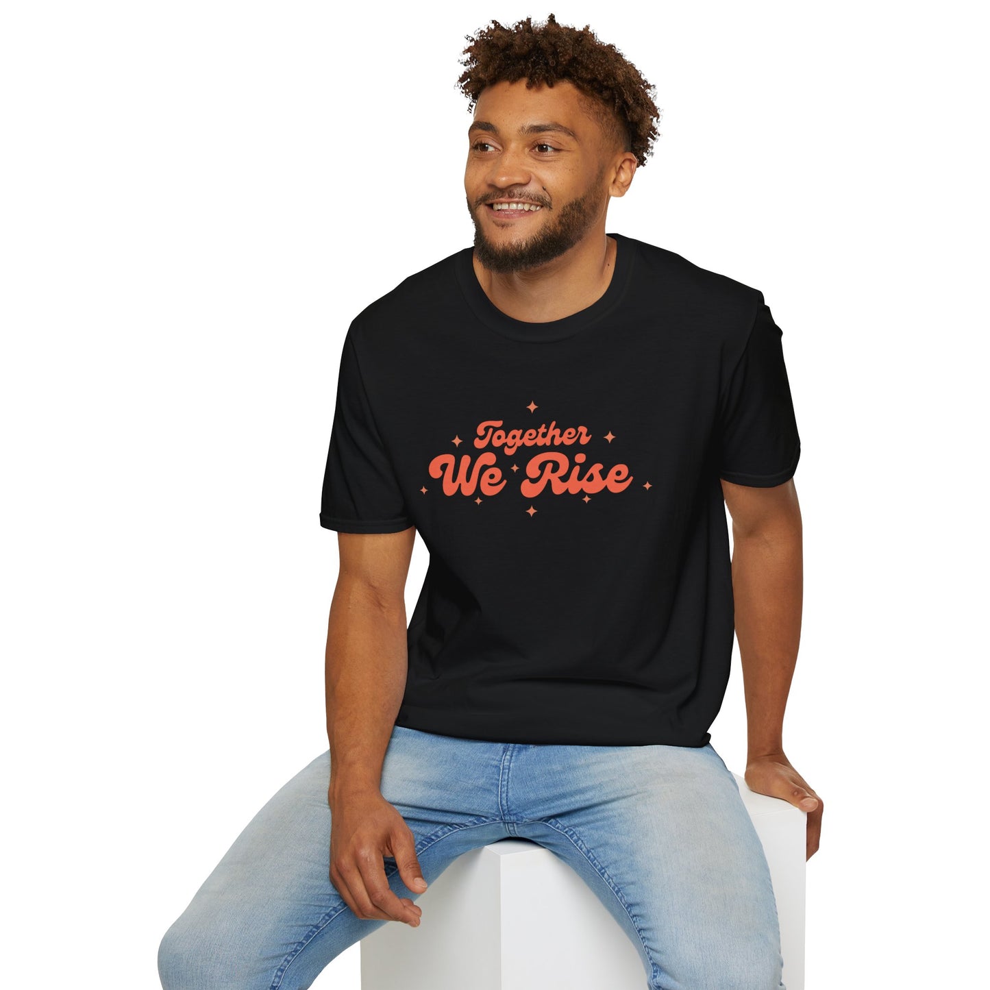 Together We Rise Unisex Softstyle T-Shirt - Positive Vibes, Empowerment Apparel