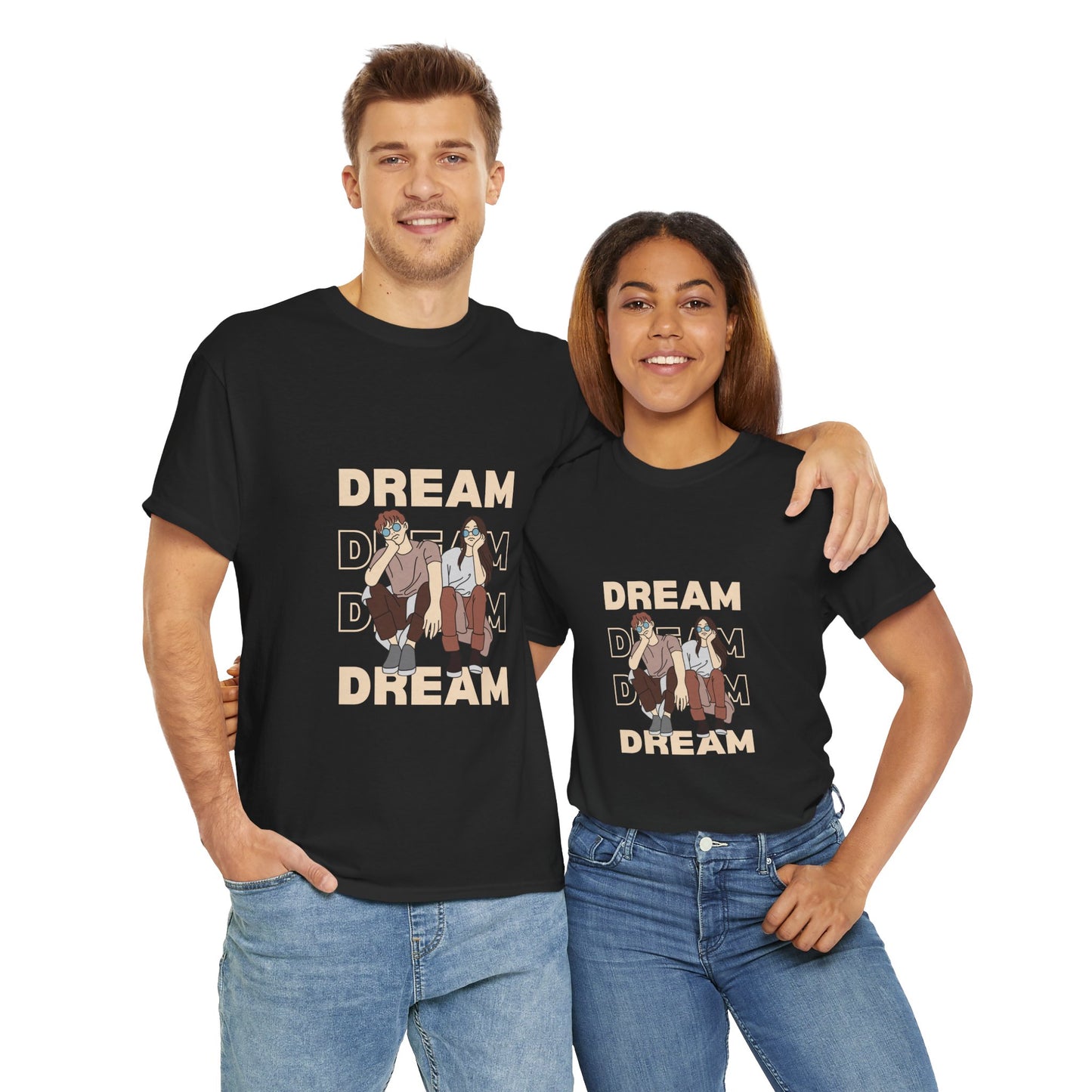 Dream Big Unisex Heavy Cotton Tee | Inspirational Graphic T-Shirt for Everyday Wear