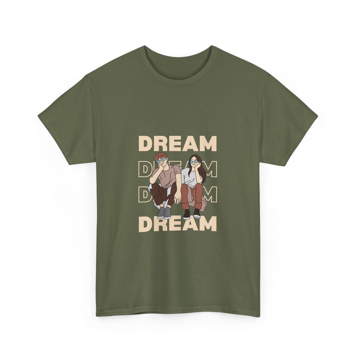 Dream Big Unisex Heavy Cotton Tee | Inspirational Graphic T-Shirt for Everyday Wear