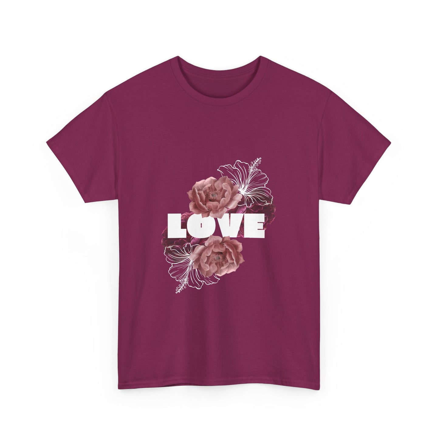 Floral Love Unisex Heavy Cotton Tee - Perfect for Gifts & Occasions