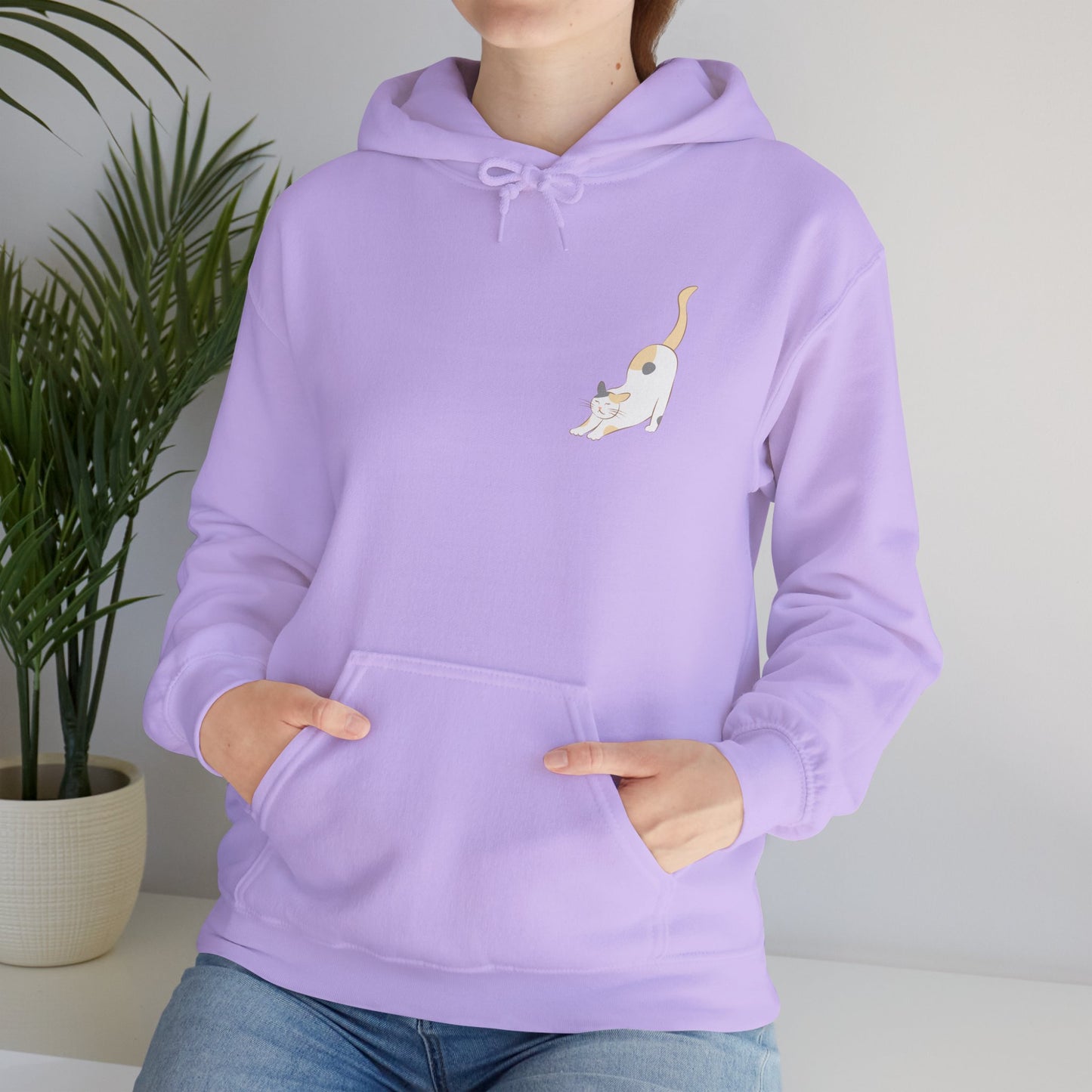 Cute Cat Illustration Unisex Hoodie - 'Stop Staring at Me'