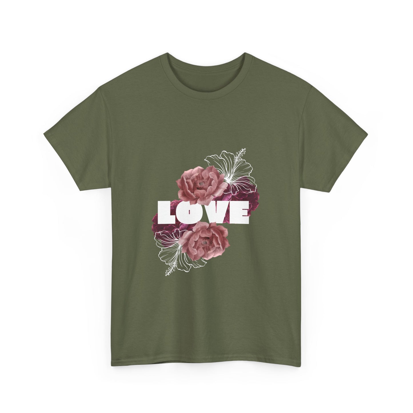 Floral Love Unisex Heavy Cotton Tee - Perfect for Gifts & Occasions