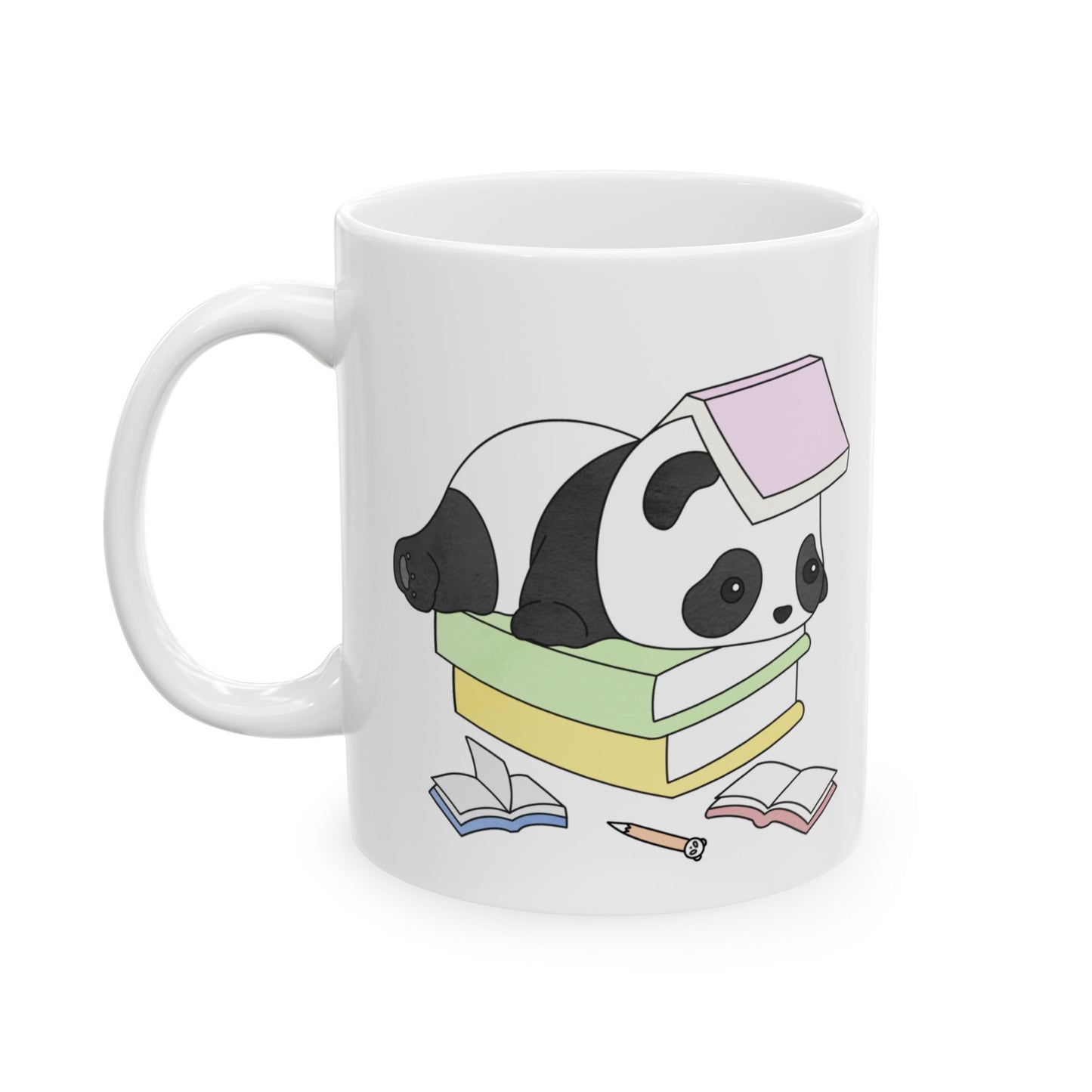 Cute Panda Ceramic Mug - Perfect for Book Lovers