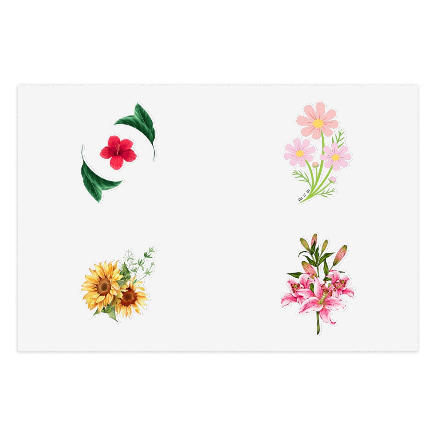 Floral Sticker Sheets - Colorful Flower Designs for Scrapbooking & Crafting