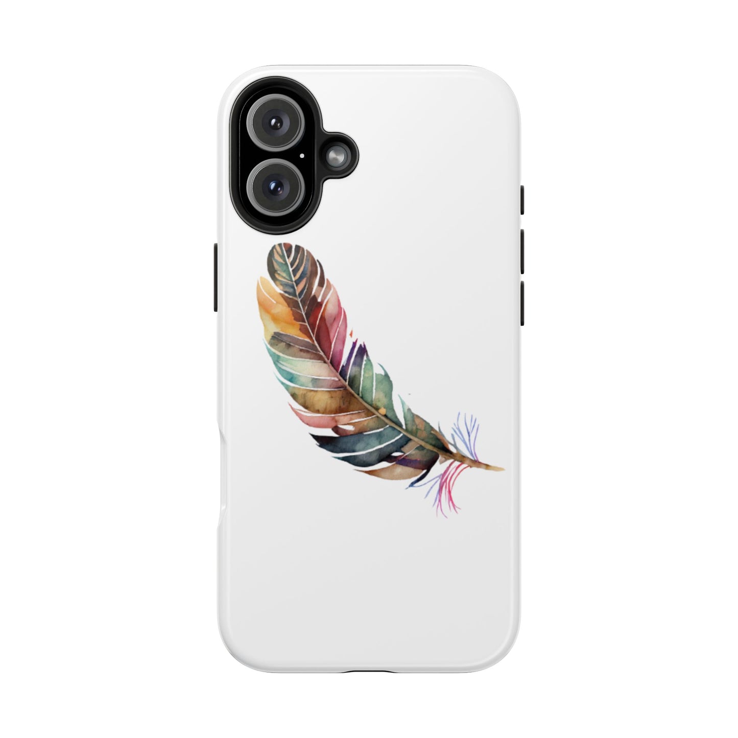 Bohemian Feather Tough Phone Case - Durable Protection with a Stylish Design