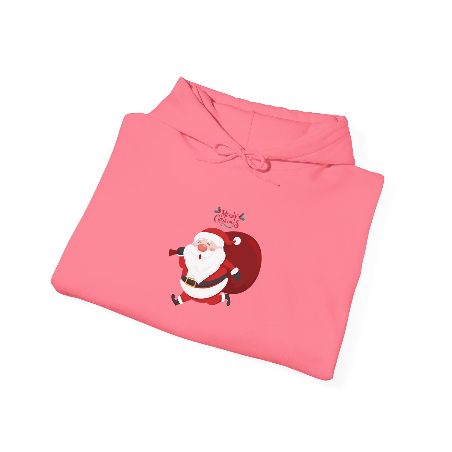 Santa Running Hoodie - Unisex Heavy Blend Sweatshirt for Holiday Cheer