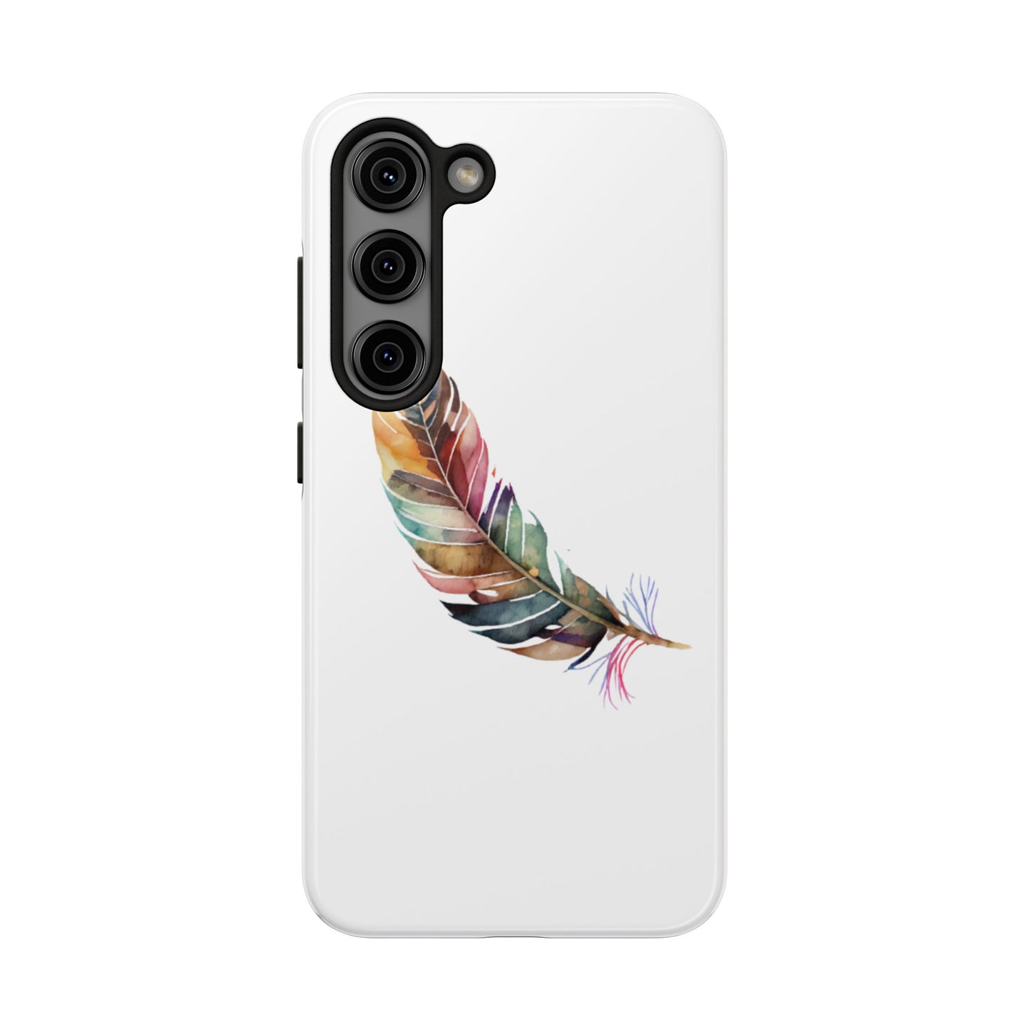 Bohemian Feather Tough Phone Case - Durable Protection with a Stylish Design