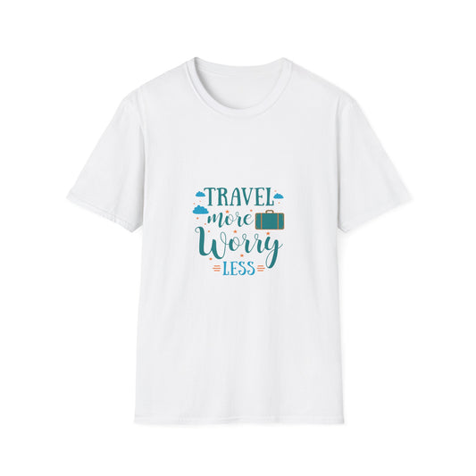 Travel More Worry Less Unisex Softstyle T-Shirt