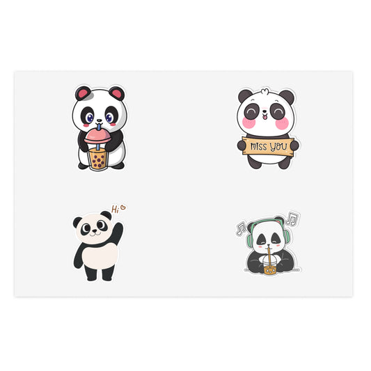 Cute Panda Sticker Sheets - Fun & Whimsical Designs for Scrapbooking and Gifting