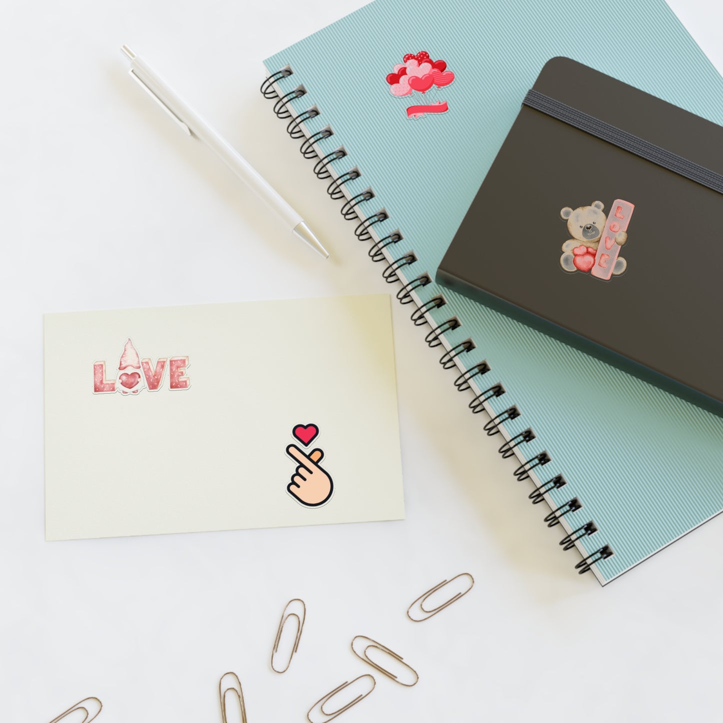 Cute Love-Themed Sticker Sheets for Crafts & Personalization