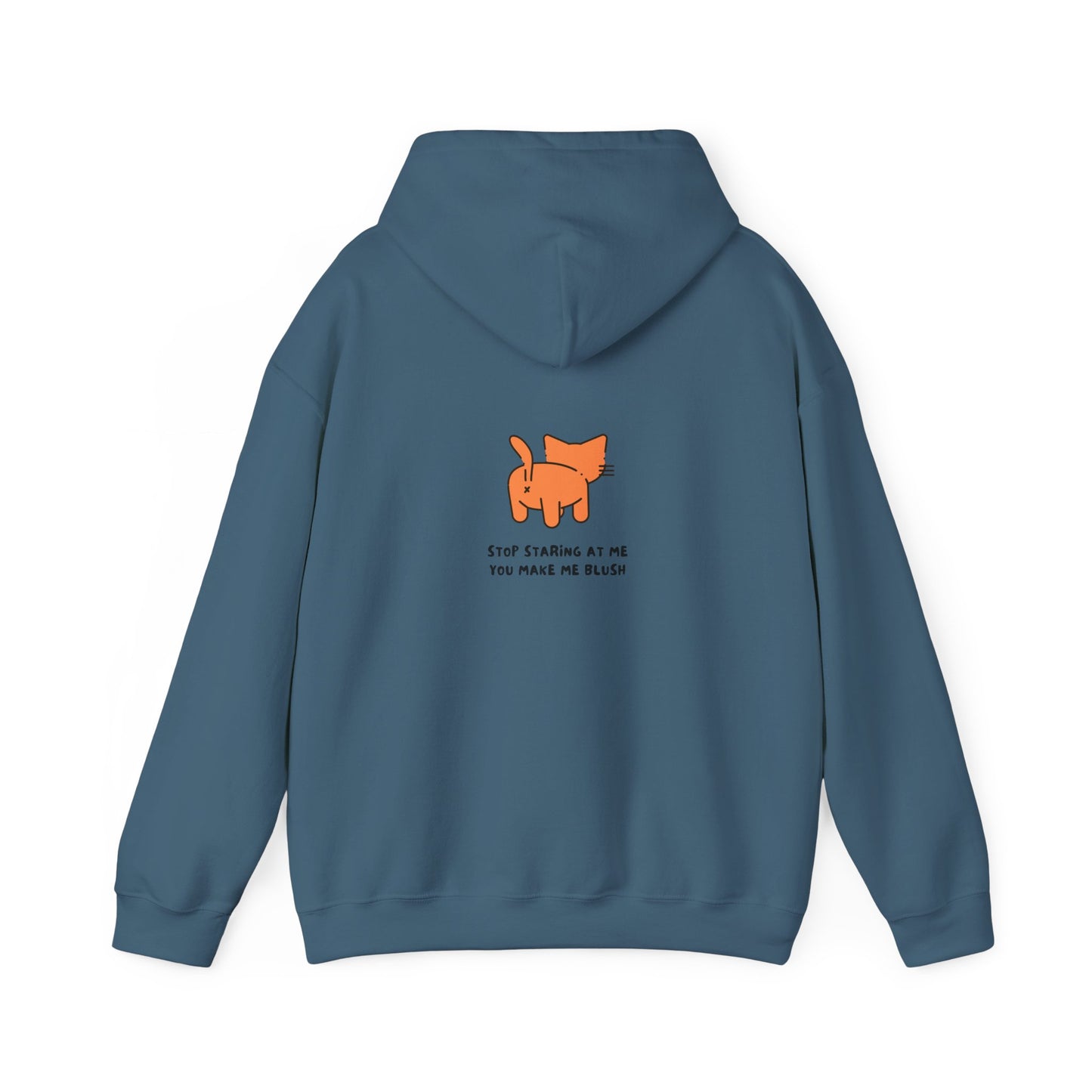 Cute Cat Illustration Unisex Hoodie - 'Stop Staring at Me'