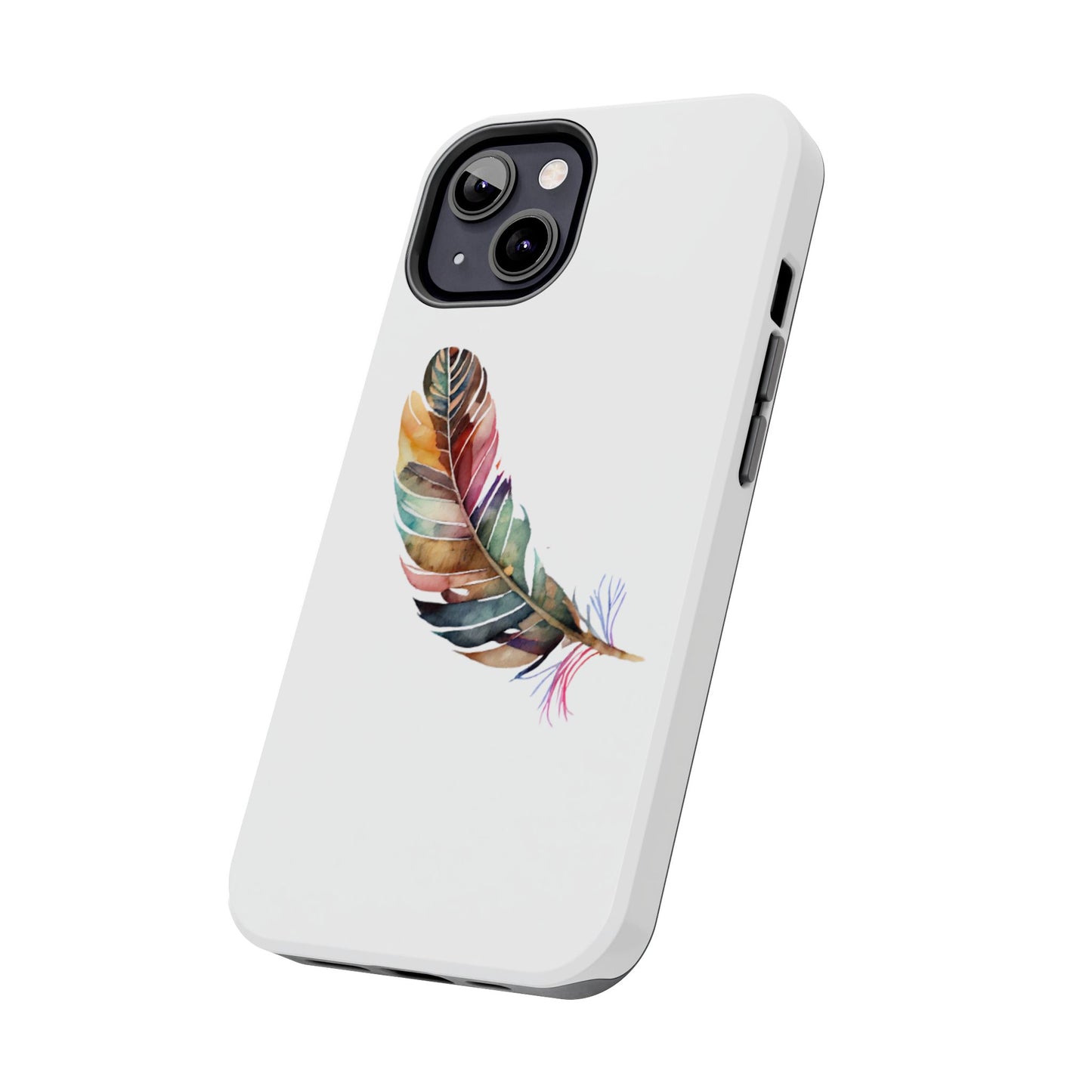 Bohemian Feather Tough Phone Case - Durable Protection with a Stylish Design