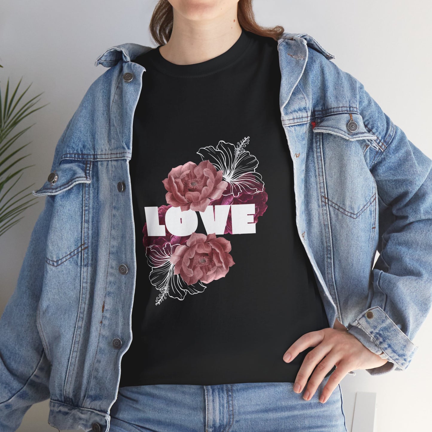 Floral Love Unisex Heavy Cotton Tee - Perfect for Gifts & Occasions