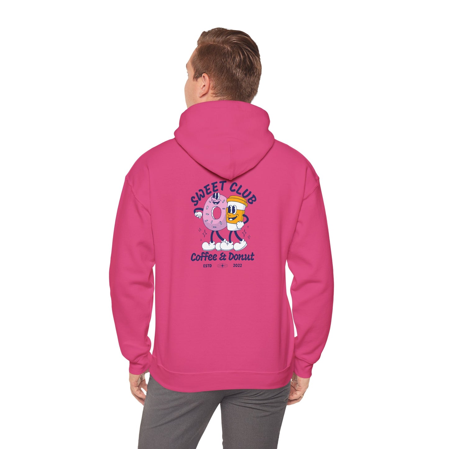 Sweet Club Coffee & Donut Unisex Hoodie - Fun and Cozy Sweatshirt for Food Lovers