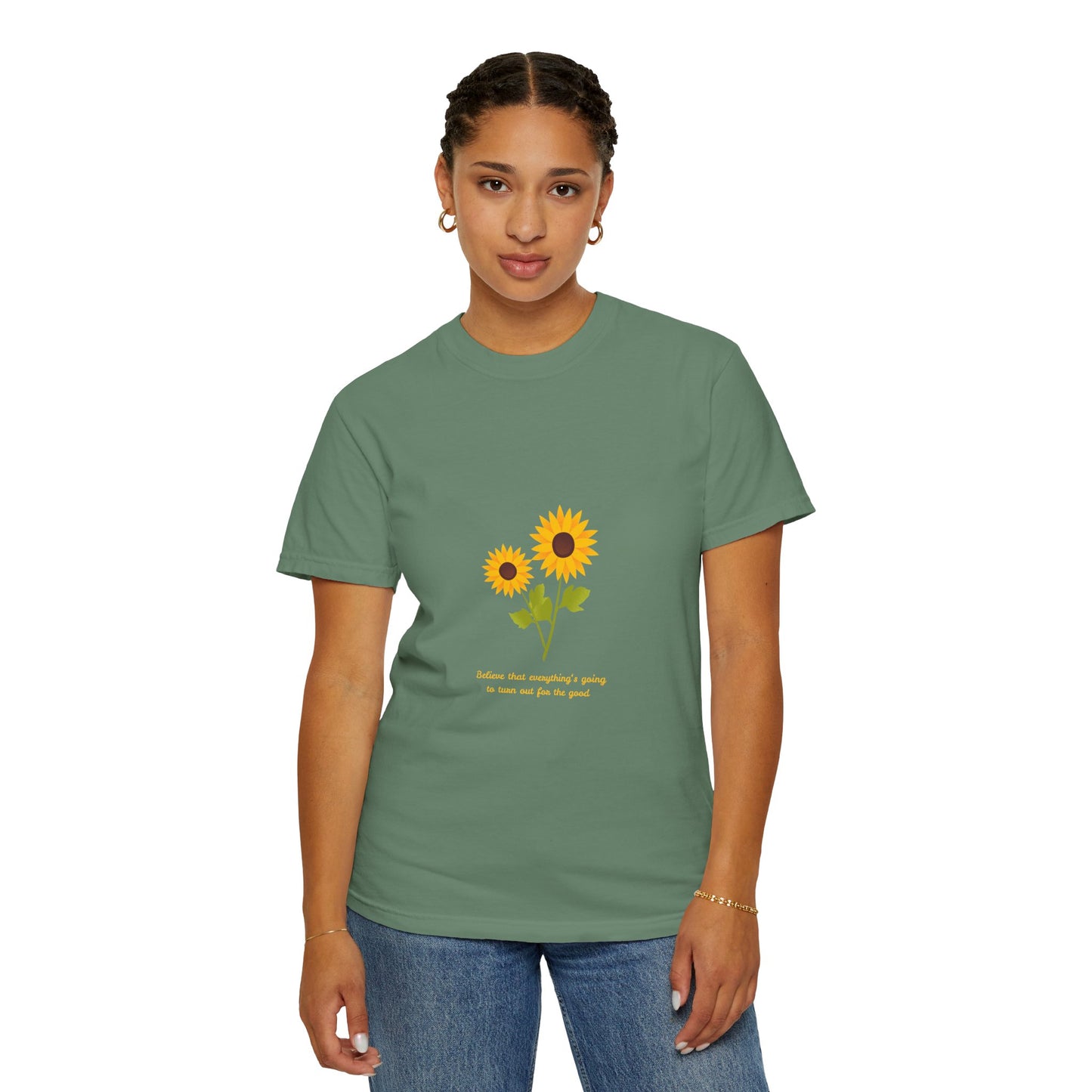 Sunflower Inspirational T-Shirt - Believe in Goodness